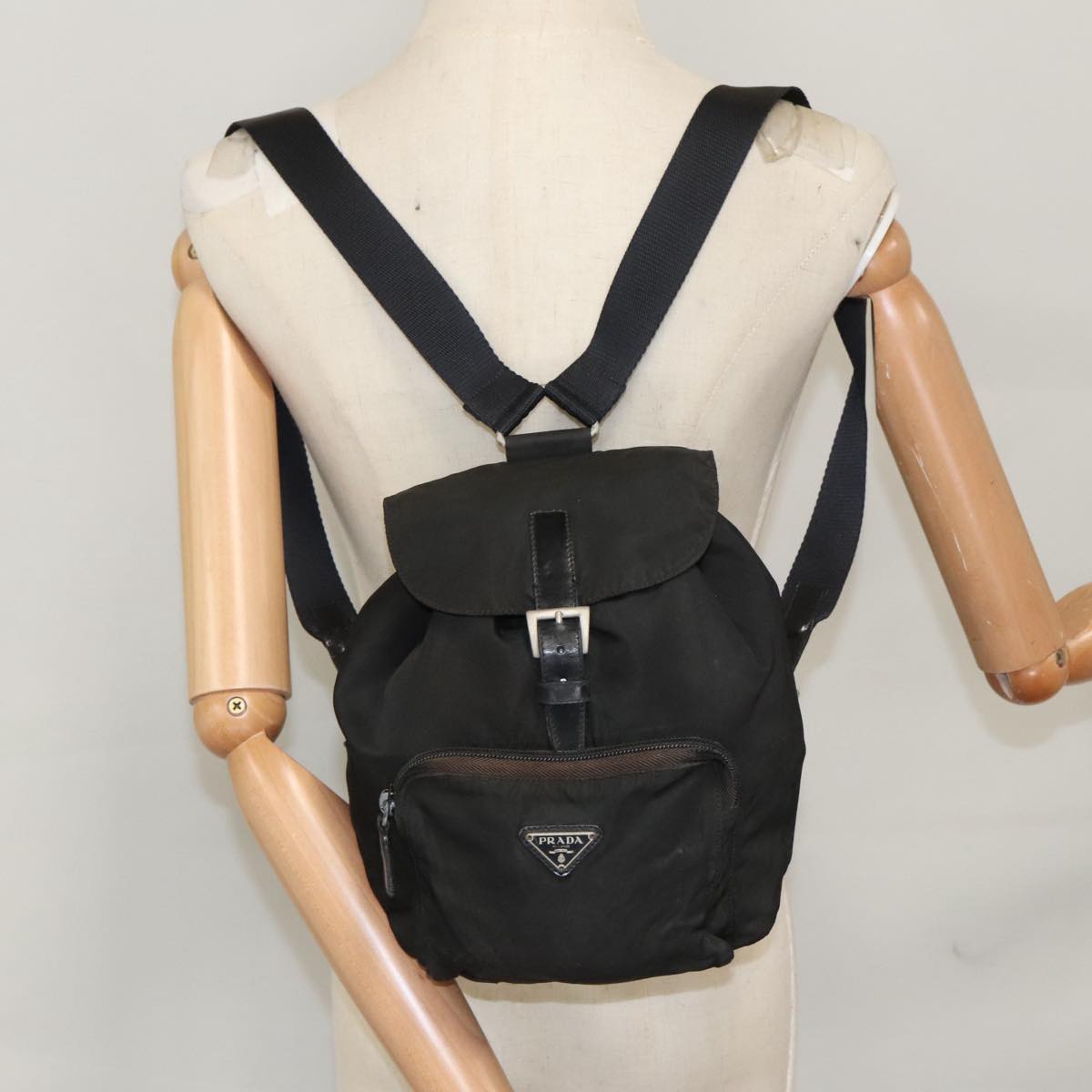 PRADA Backpack Nylon Black Auth bs20099