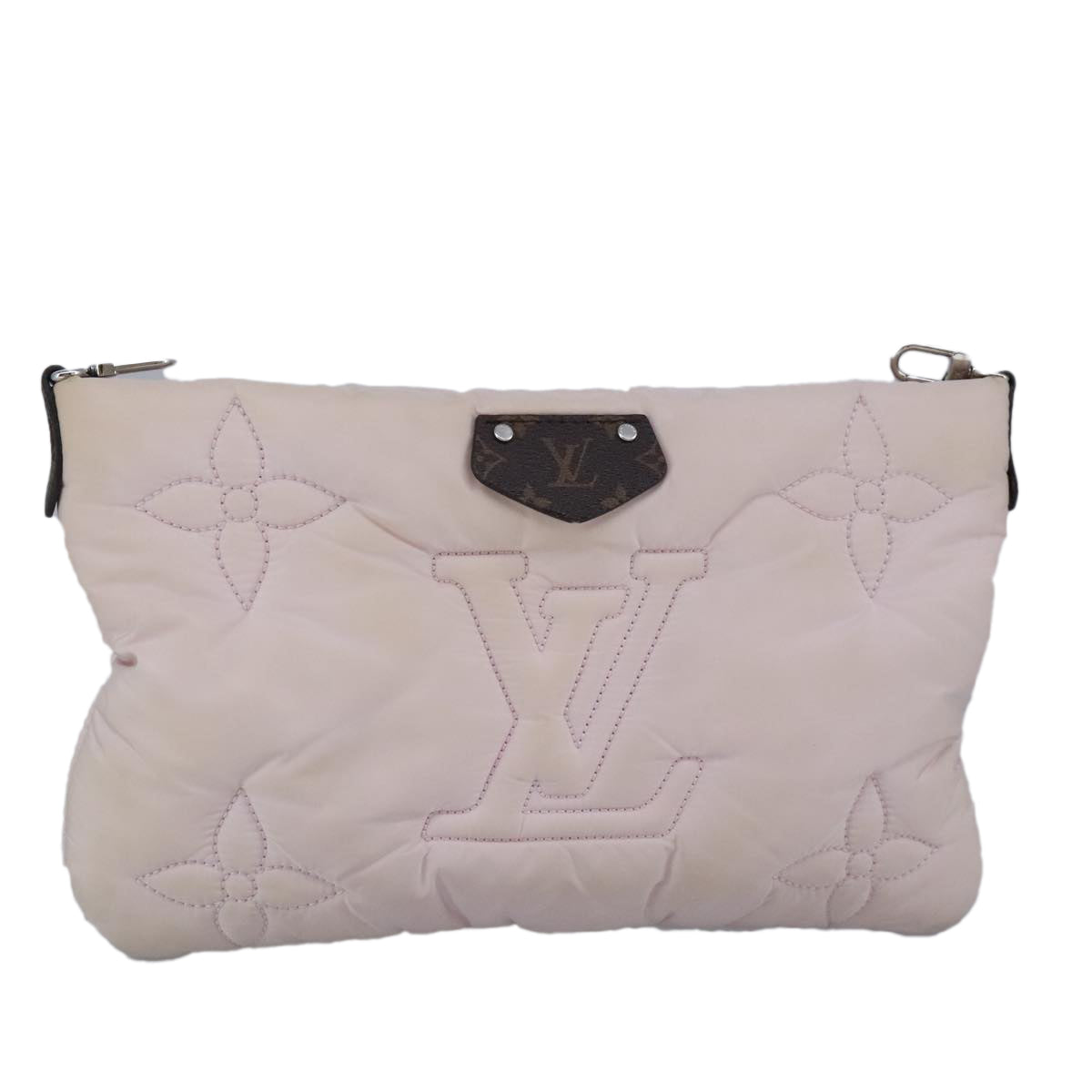 LOUIS VUITTON Maxi Multi Pochette Accessories Bag Nylon Pink M21056 Auth bs20130