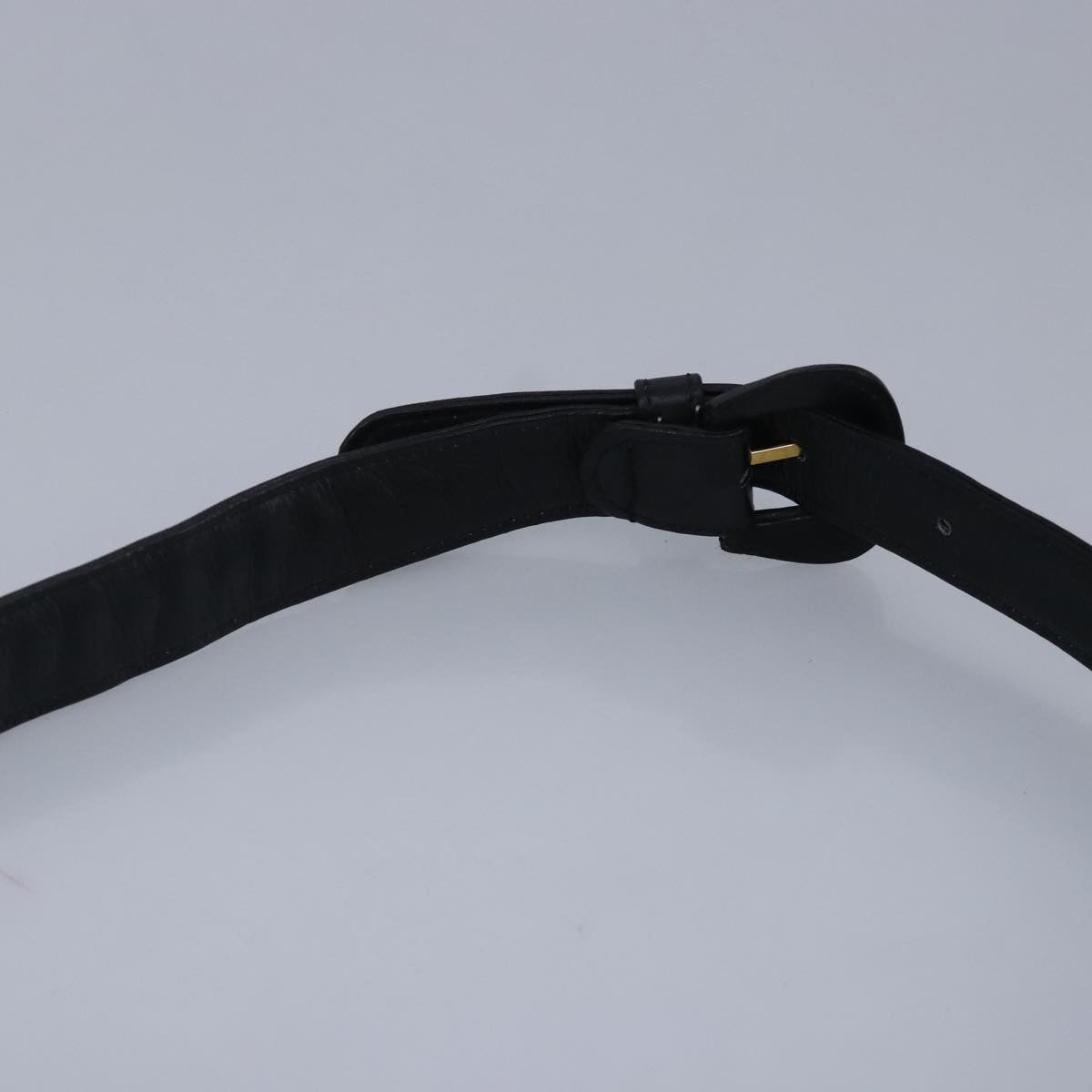 CHANEL Matelasse Chain Waist bag Lamb Skin Black Gold CC Auth bs20175