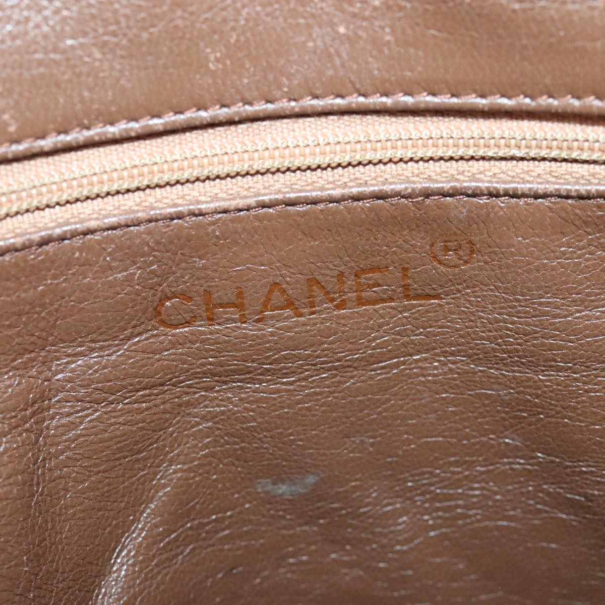 CHANEL Matelasse Shoulder Bag Canvas Beige CC Auth bs20198