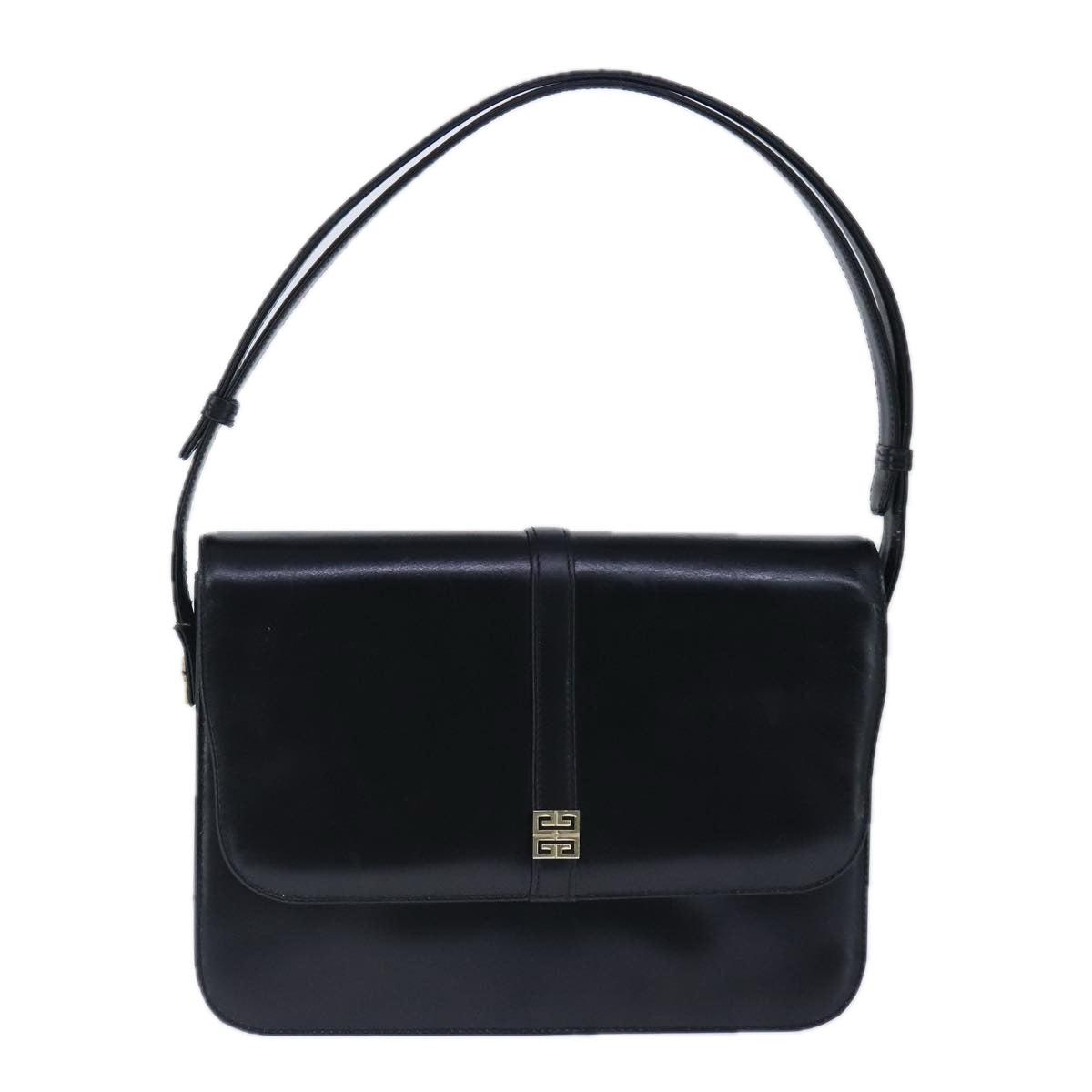 GIVENCHY Shoulder Bag Leather Black Auth bs20247