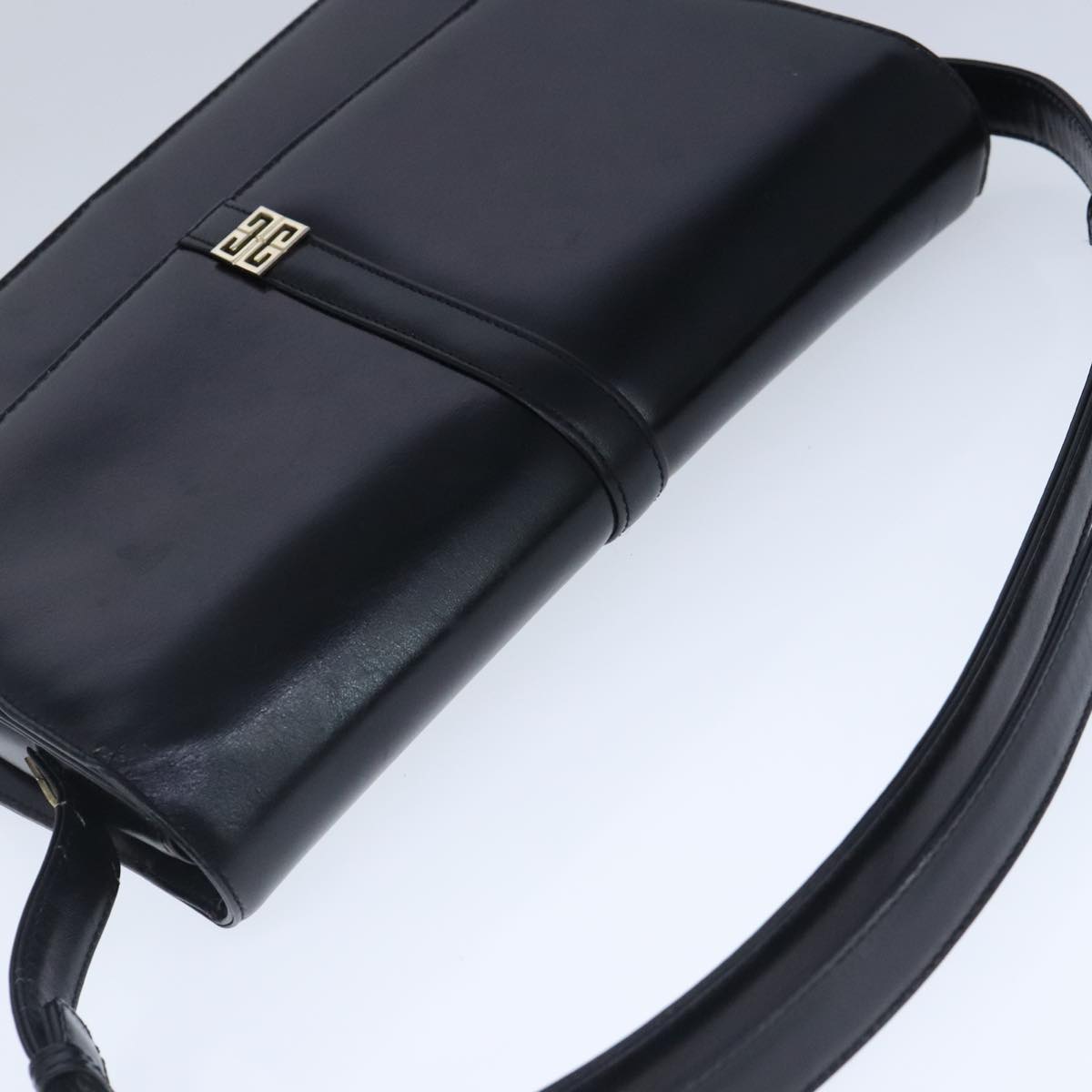 GIVENCHY Shoulder Bag Leather Black Auth bs20247