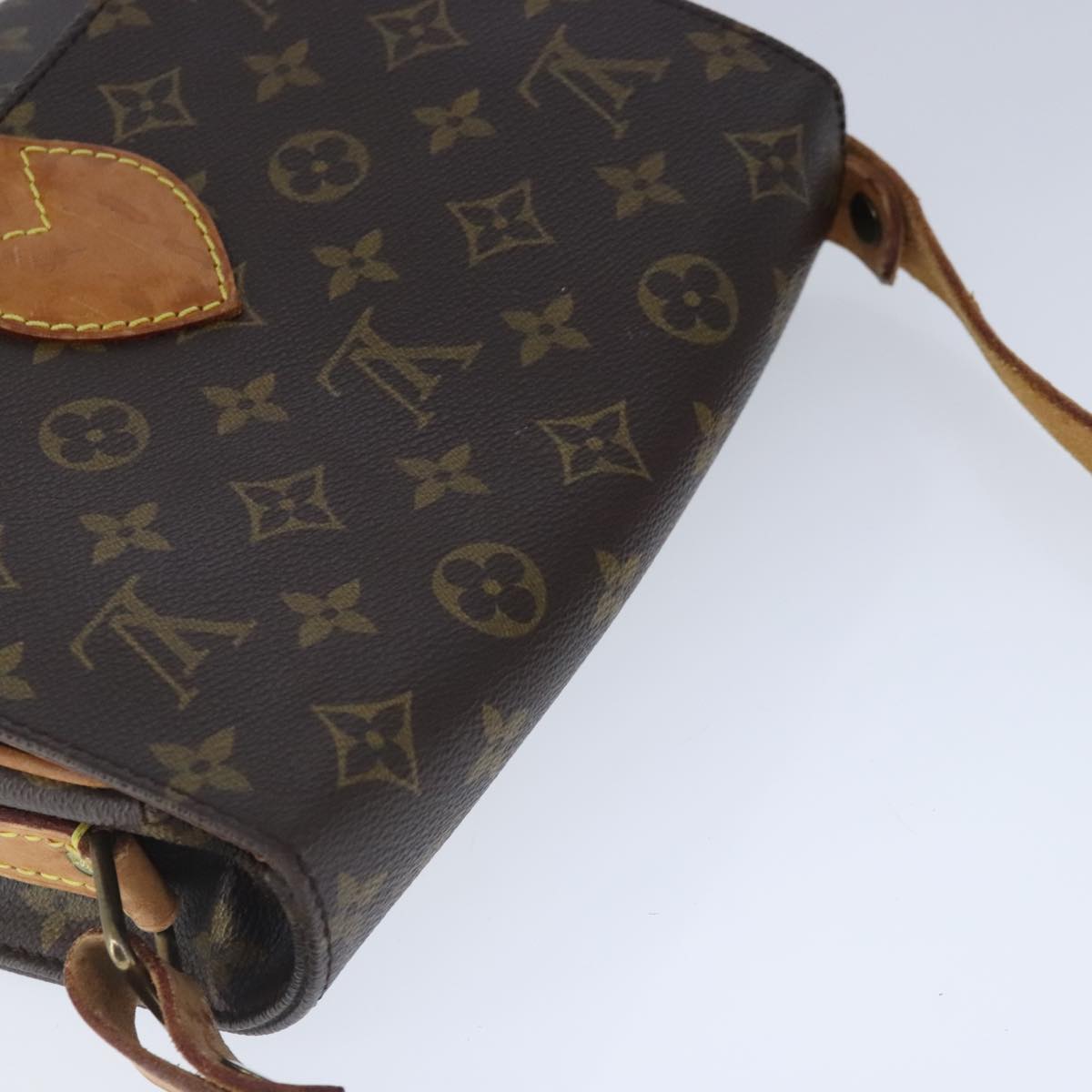 LOUIS VUITTON Monogram Cartouchiere MM Shoulder Bag M51253 LV Auth bs20280