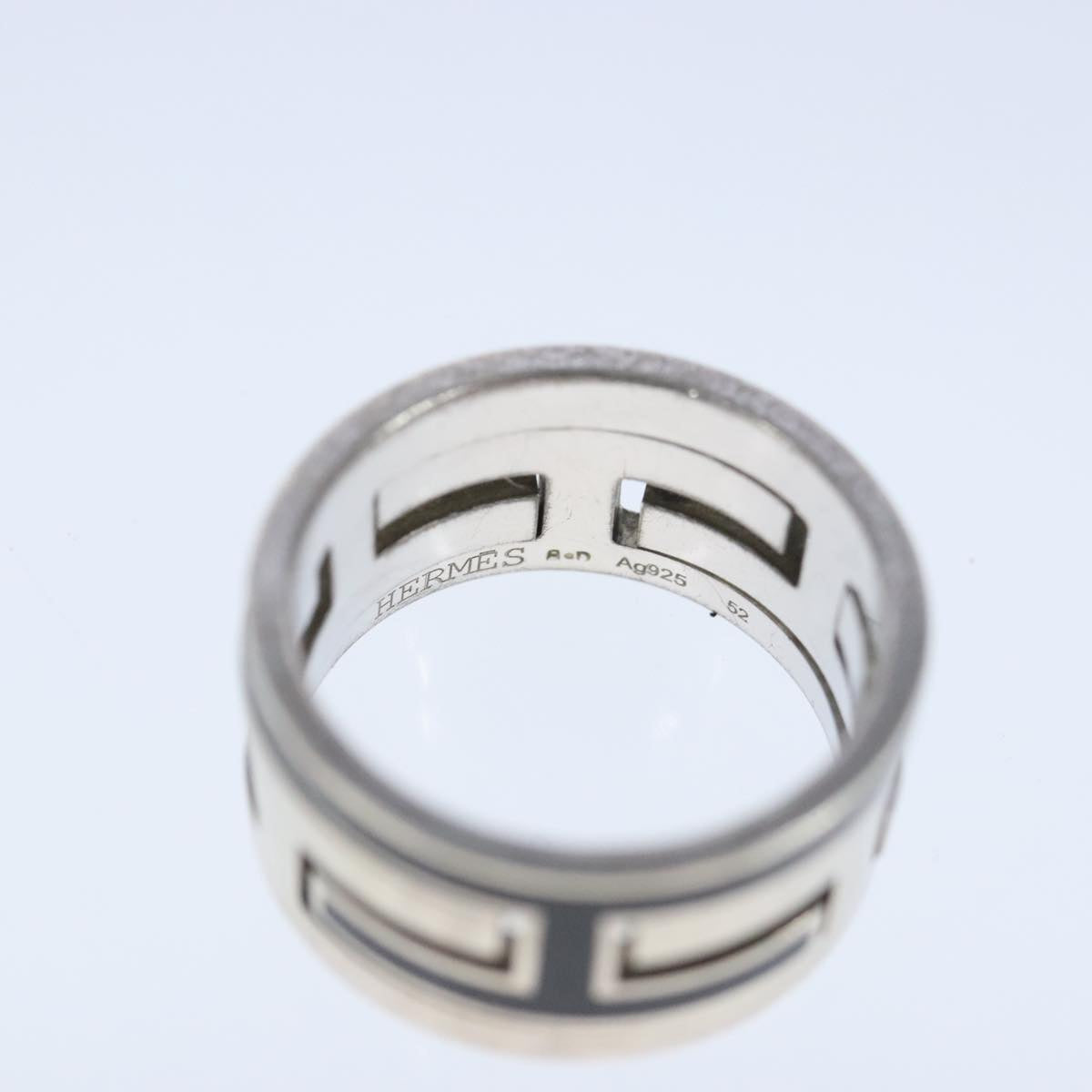 HERMES Move Ash Ring Ag925 Silver Auth bs20301