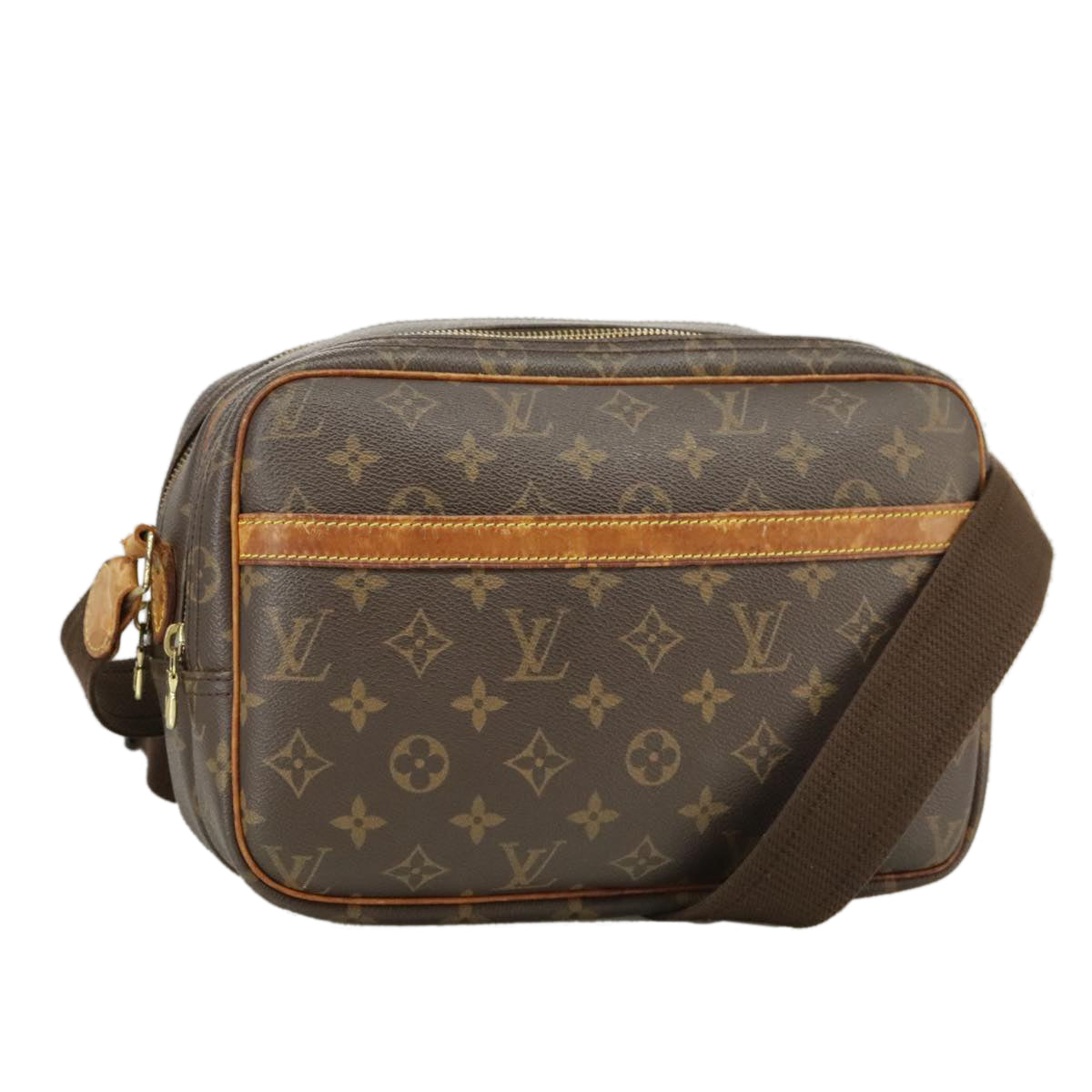 LOUIS VUITTON Monogram Reporter PM Shoulder Bag M45254 LV Auth bs20462