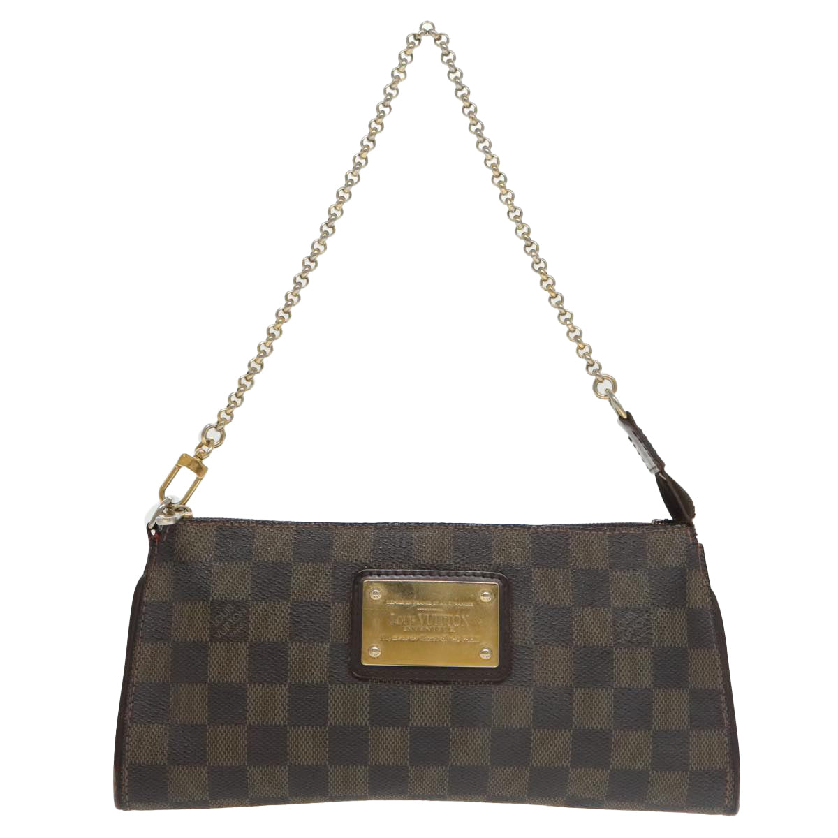 LOUIS VUITTON Damier Ebene Eva Shoulder Bag 2way N55213 LV Auth bs20511