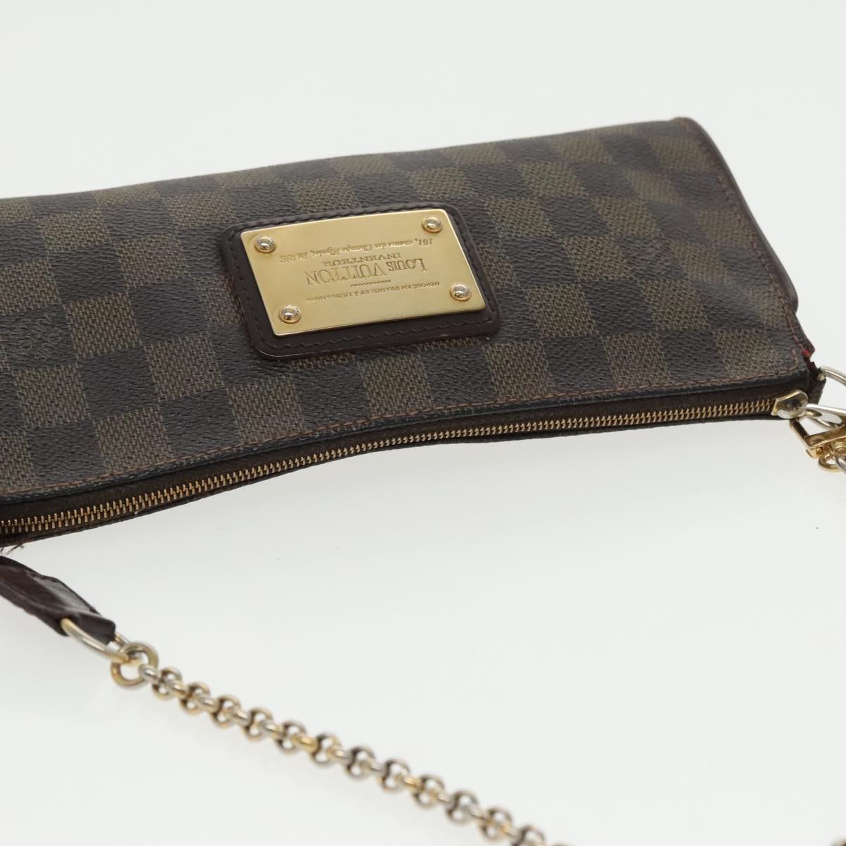 LOUIS VUITTON Damier Ebene Eva Shoulder Bag 2way N55213 LV Auth bs20511