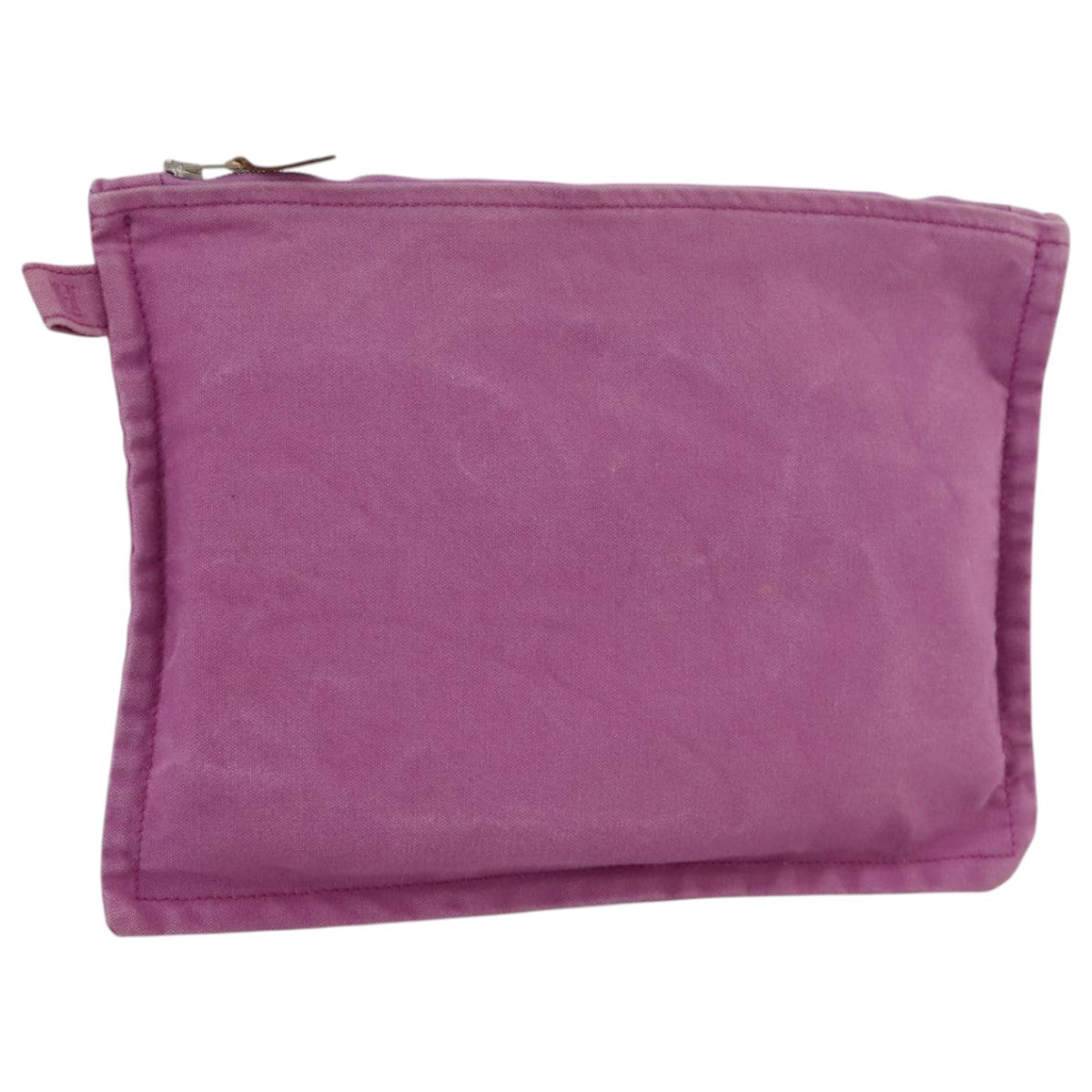 HERMES Bora Bora Pouch MM Pouch Canvas Purple Silver Auth bs20572
