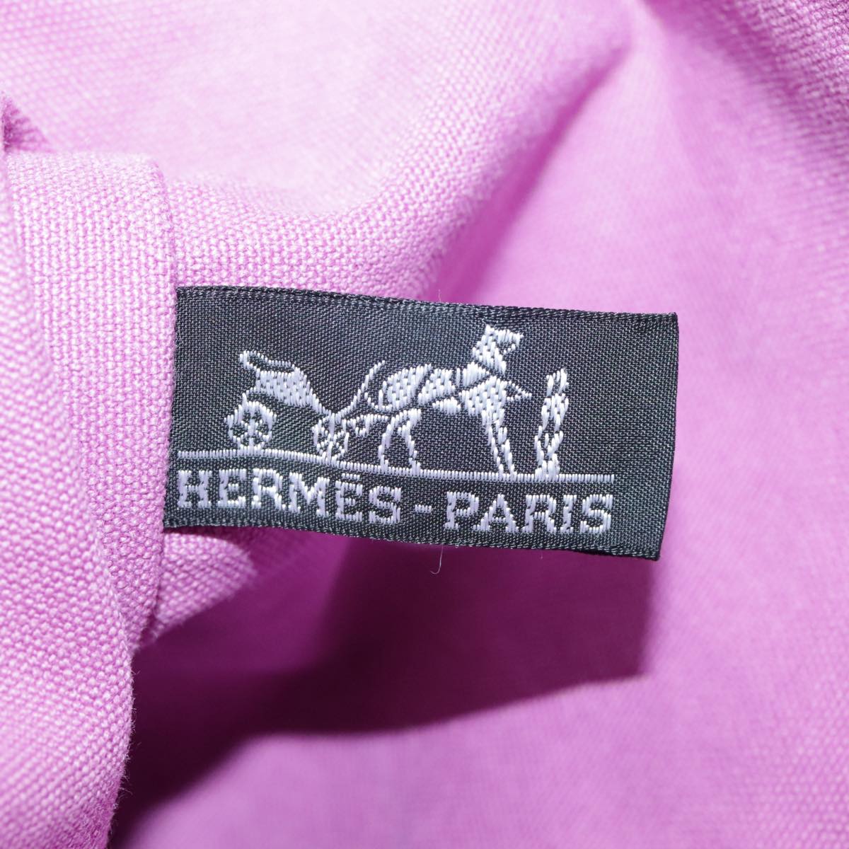 HERMES Bora Bora Pouch MM Pouch Canvas Purple Silver Auth bs20572