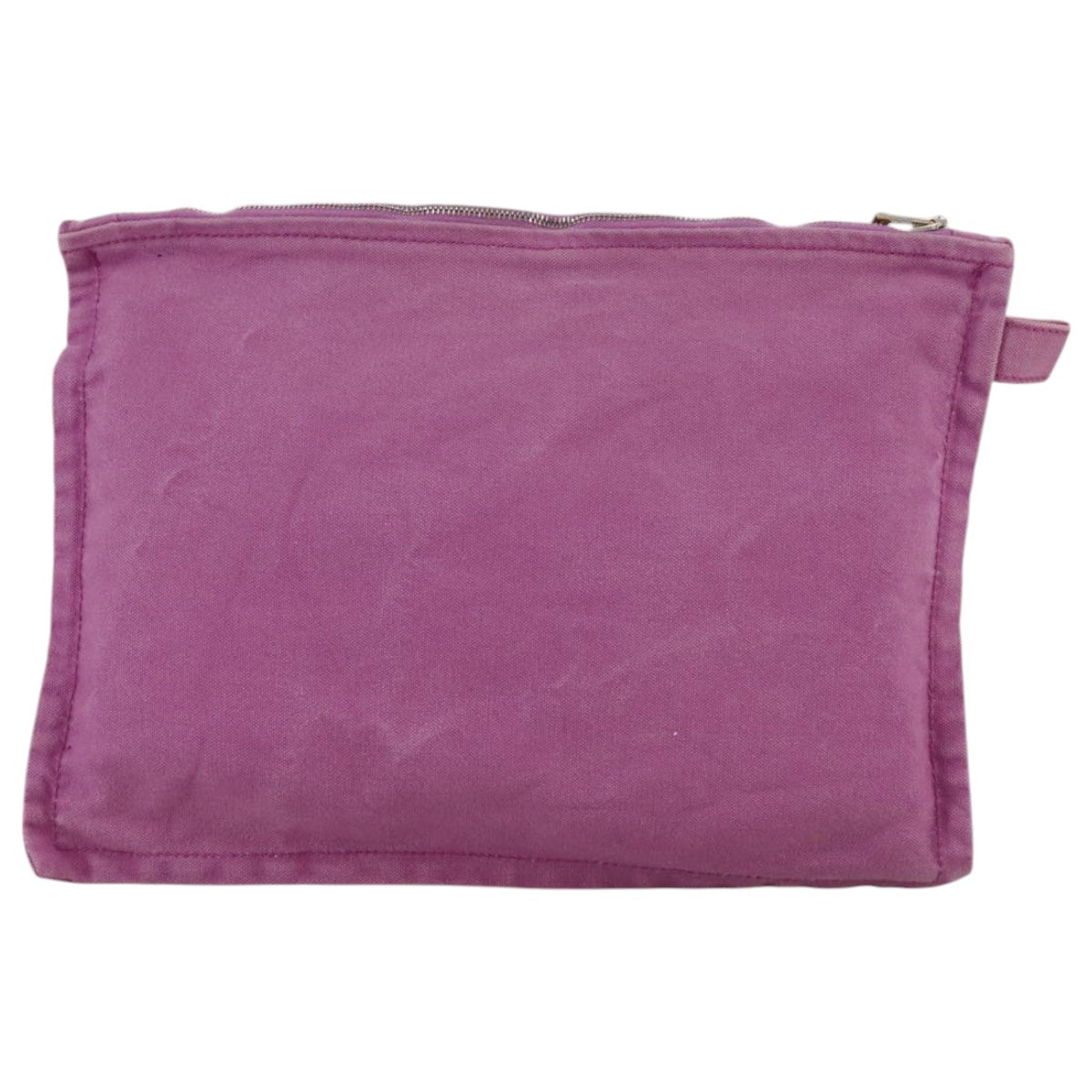 HERMES Bora Bora Pouch MM Pouch Canvas Purple Silver Auth bs20572