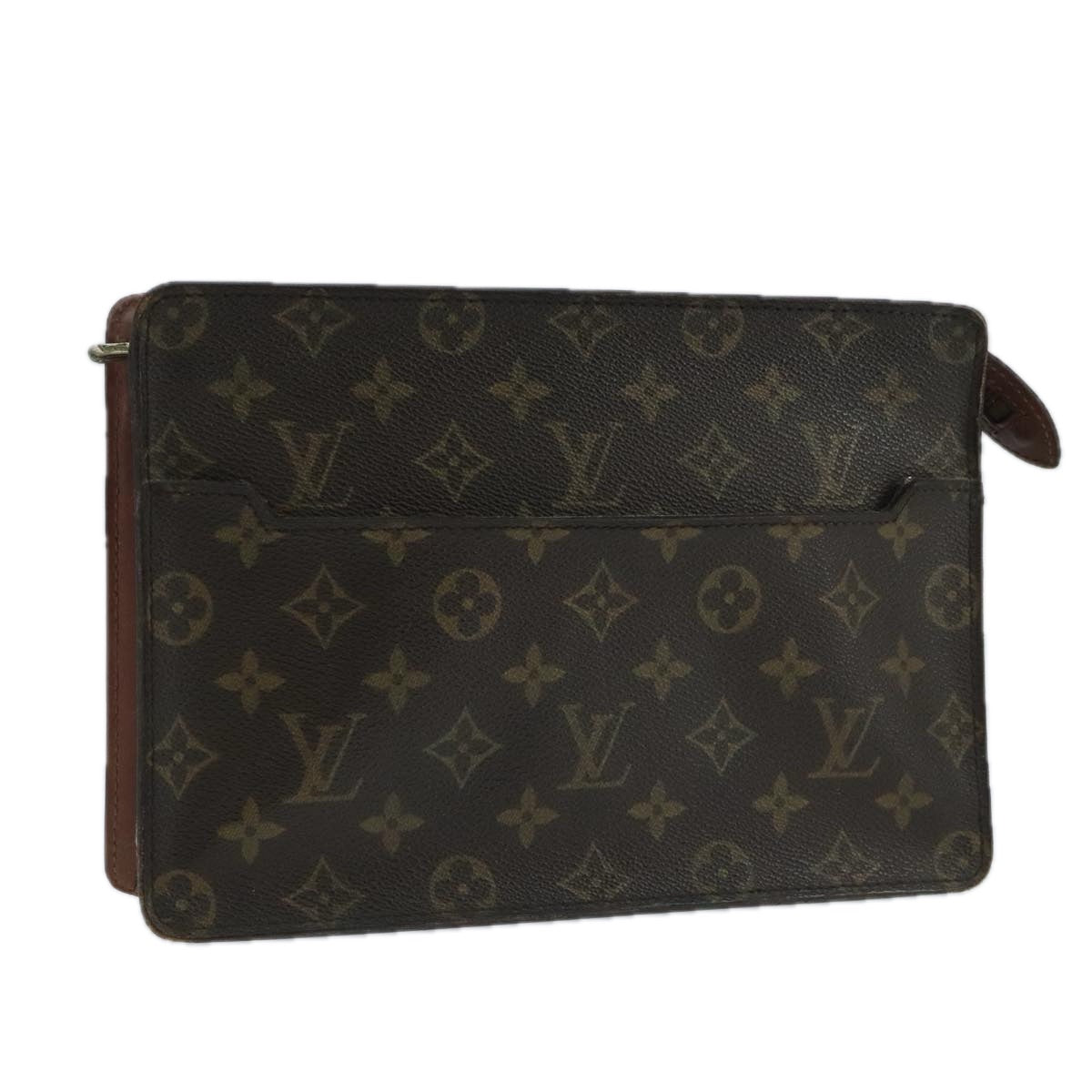 LOUIS VUITTON Monogram Pochette Homme Clutch Bag M51795 LV Auth bs20604