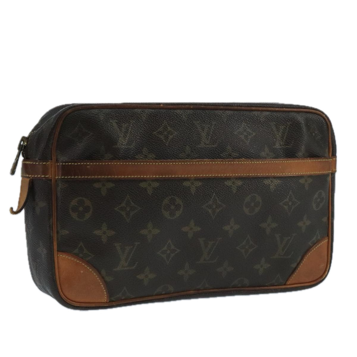 LOUIS VUITTON Monogram Compiegne 28 Clutch Bag M51845 LV Auth bs20626