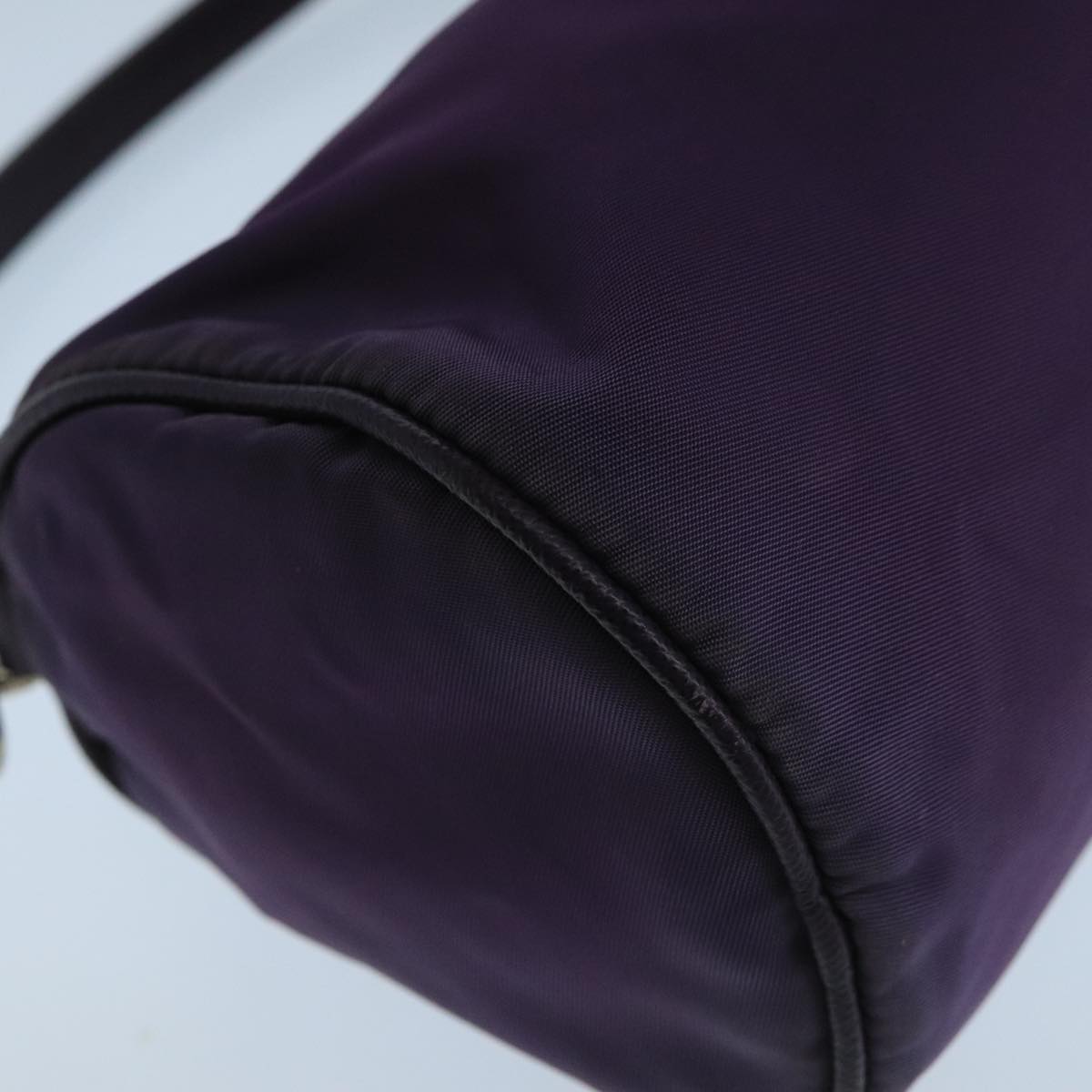 PRADA Accessory Pouch Nylon Purple Silver Auth bs20664