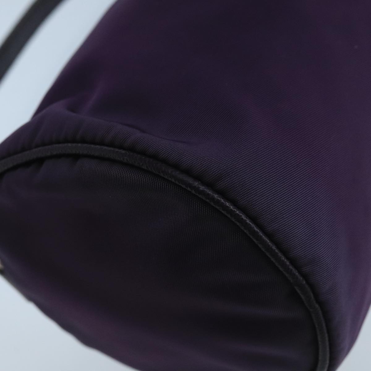 PRADA Accessory Pouch Nylon Purple Silver Auth bs20664