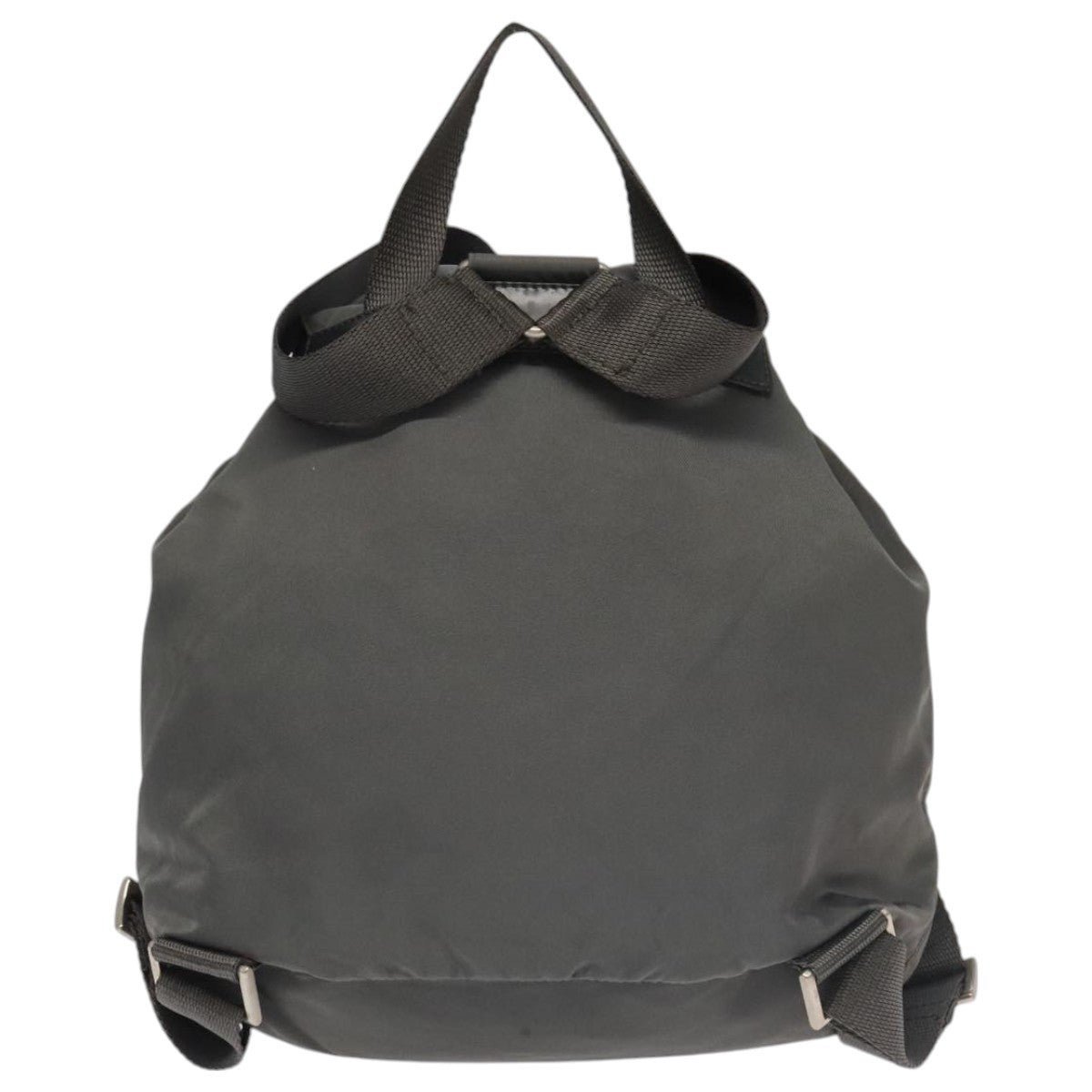 PRADA Backpack Nylon Gray Silver Auth bs20700