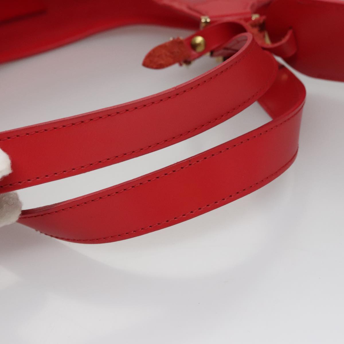 LOUIS VUITTON Epi Plage Via Hand Bag Vinyl Red Grenadine M92152 LV Auth bs20812