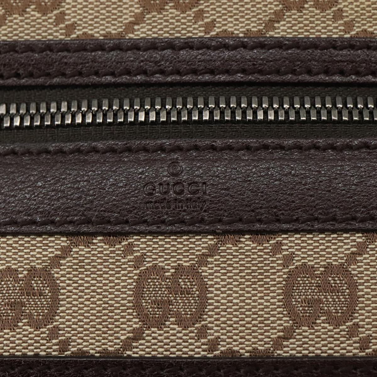 GUCCI GG Canvas Shoulder Bag Beige Gold 92551 Auth bs20822