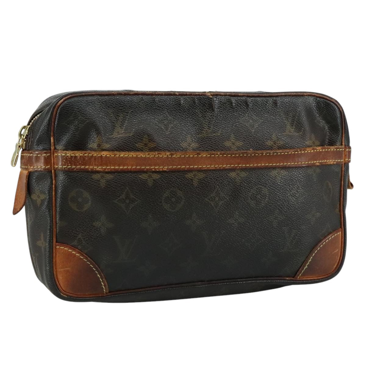LOUIS VUITTON Monogram Compiegne 28 Clutch Bag M51845 LV Auth bs20858
