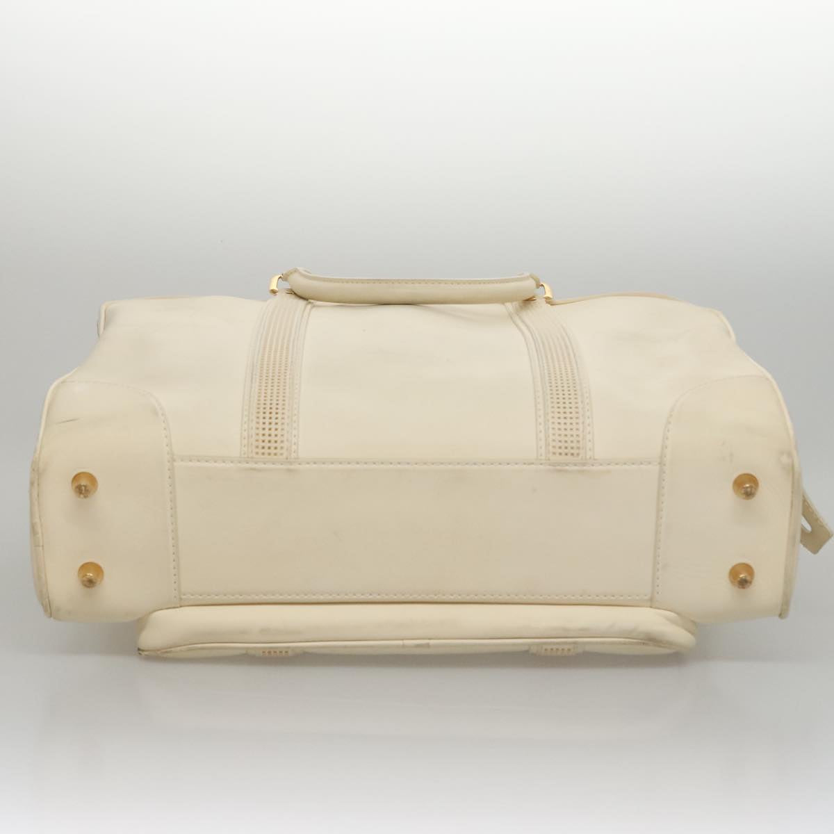 LOUIS VUITTON Varleys 24H Hand Bag Leather Cream M95360 LV Auth bs20954