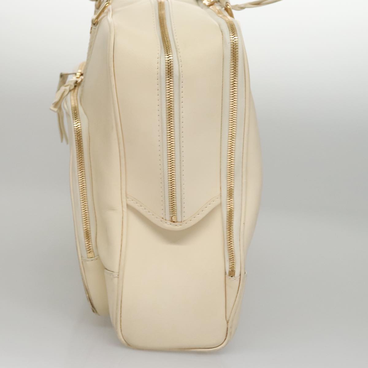 LOUIS VUITTON Varleys 24H Hand Bag Leather Cream M95360 LV Auth bs20954