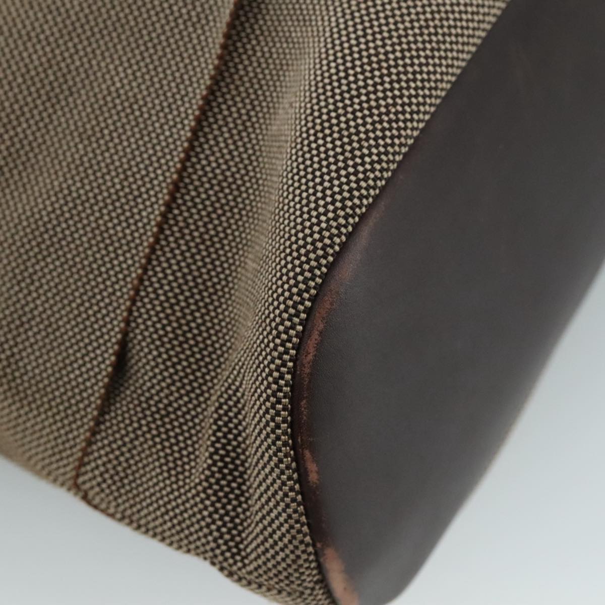 Salvatore Ferragamo Vala Shoulder Bag Canvas Brown Auth bs20980