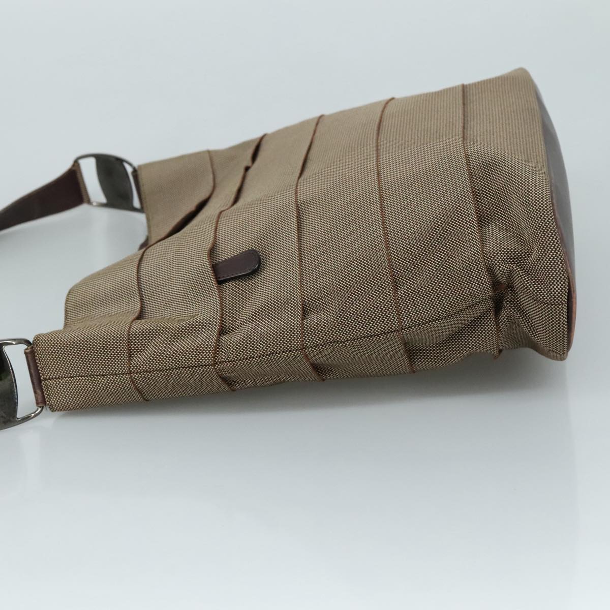 Salvatore Ferragamo Vala Shoulder Bag Canvas Brown Auth bs20980