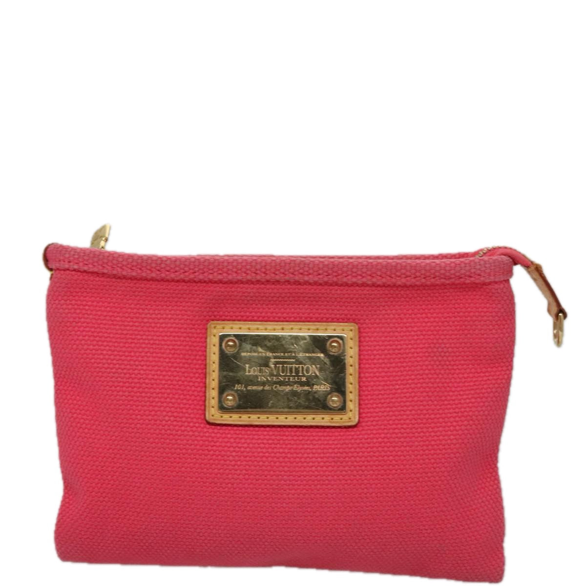 LOUIS VUITTON Antigua Pochette Plat PM Pouch Pink Rose M40068 LV Auth bs20987
