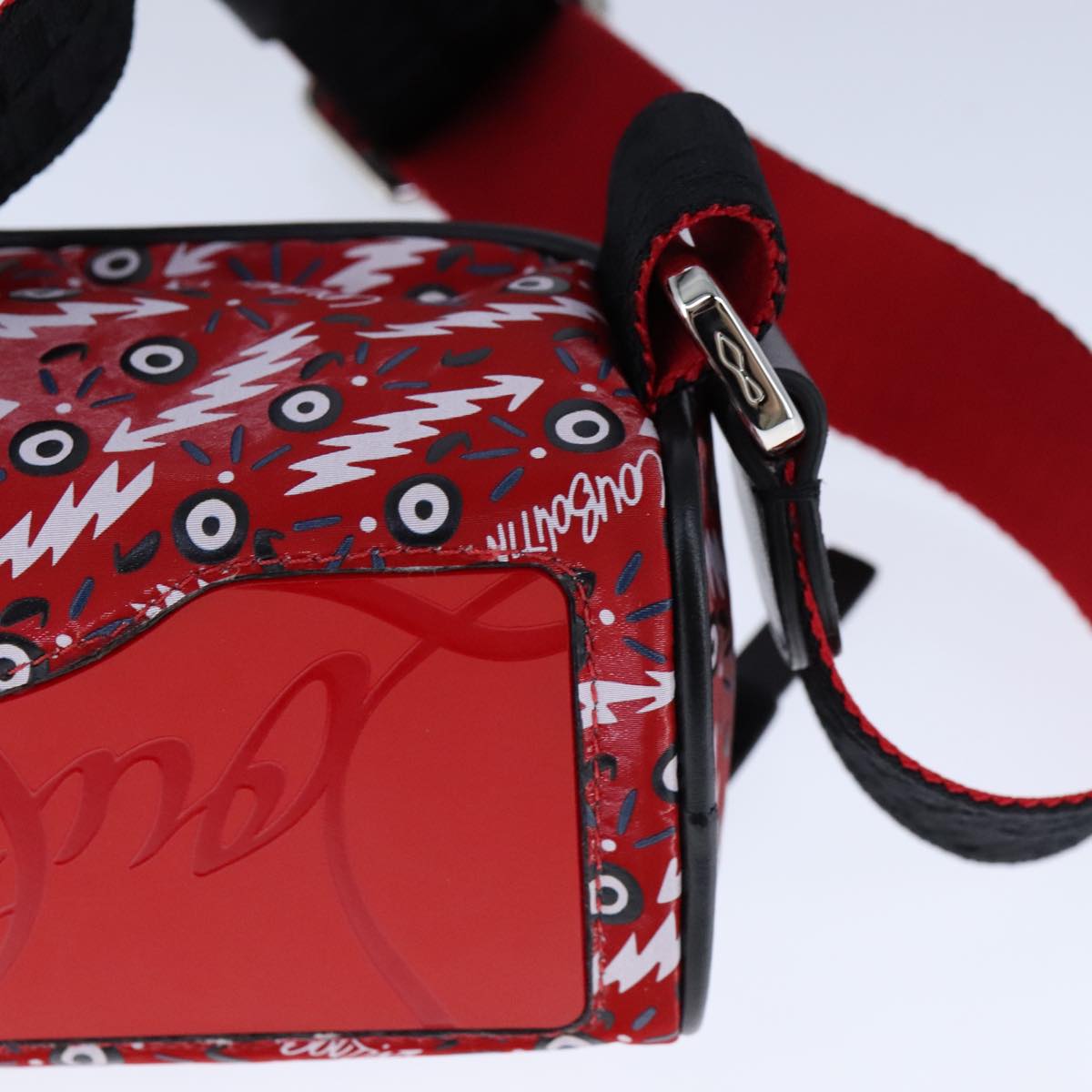 Christian Louboutin Waist bag Nylon Red Auth bs21001