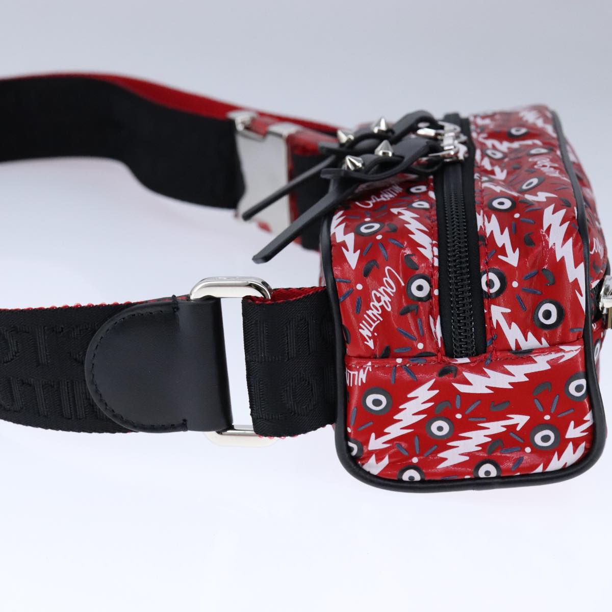 Christian Louboutin Waist bag Nylon Red Auth bs21001