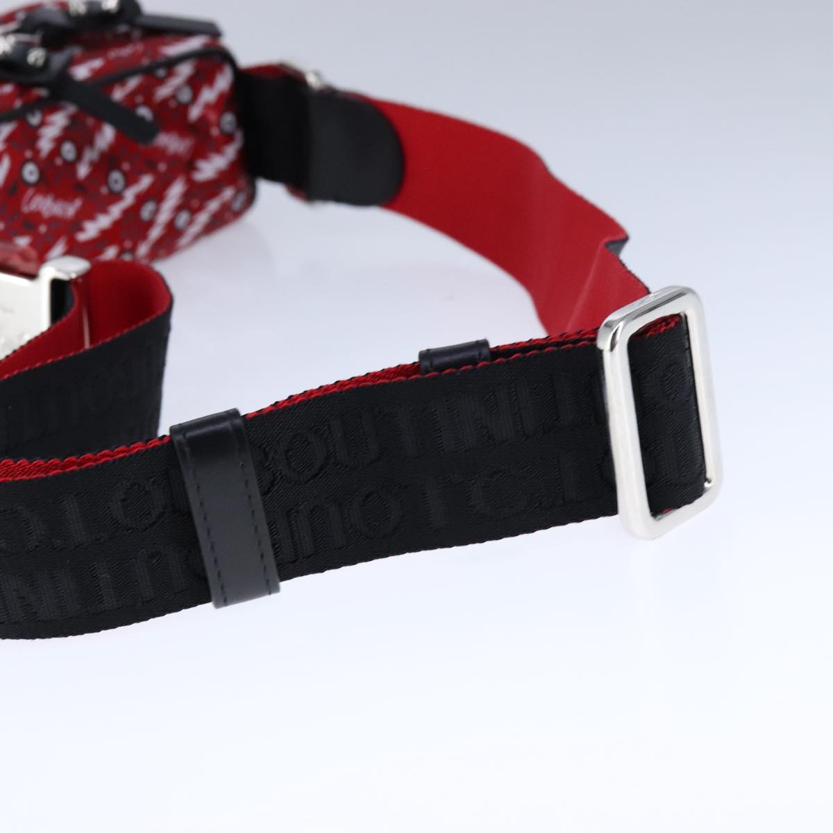 Christian Louboutin Waist bag Nylon Red Auth bs21001