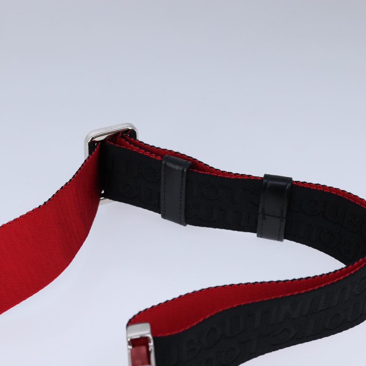 Christian Louboutin Waist bag Nylon Red Auth bs21001