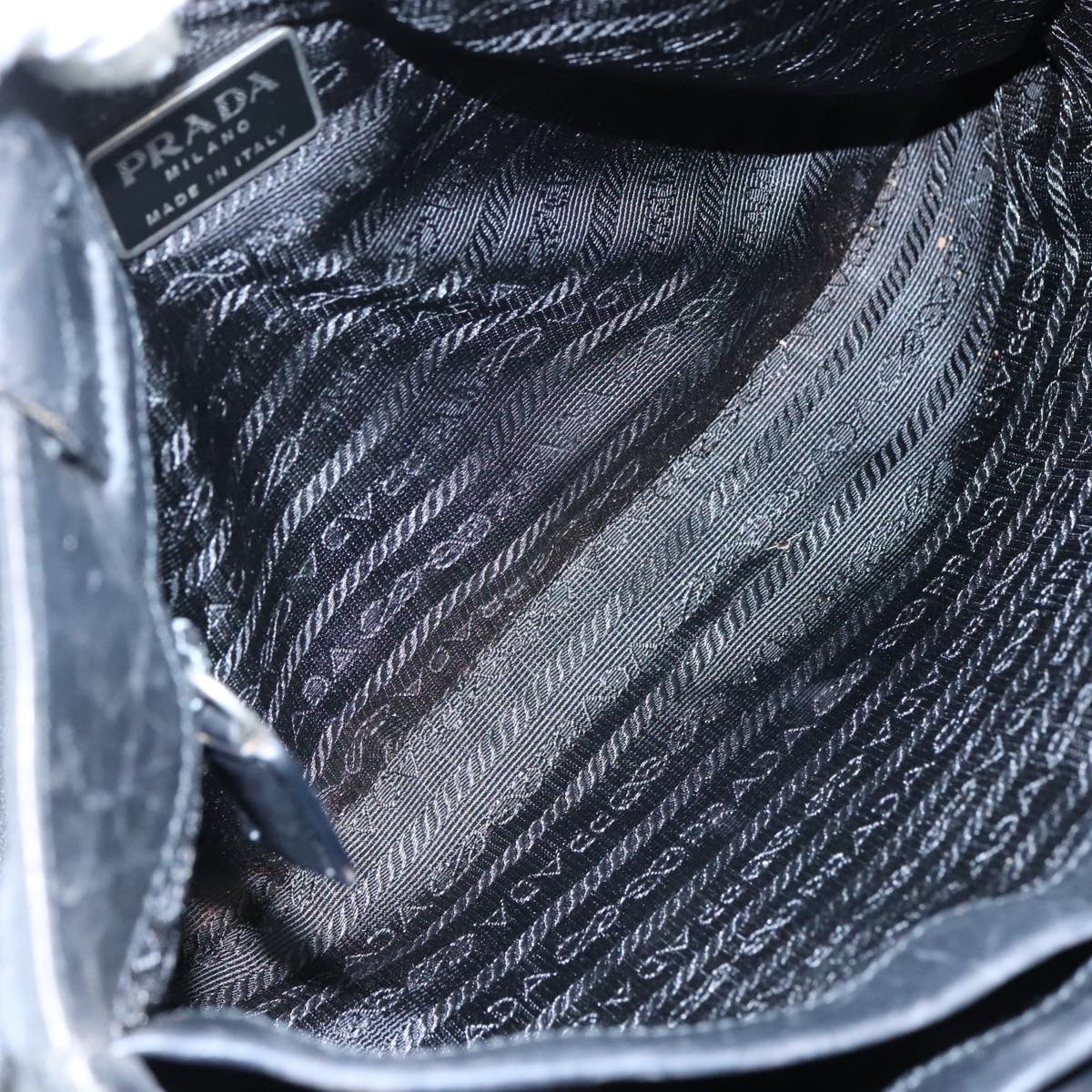 PRADA Hand Bag Nylon Black Auth bs21031