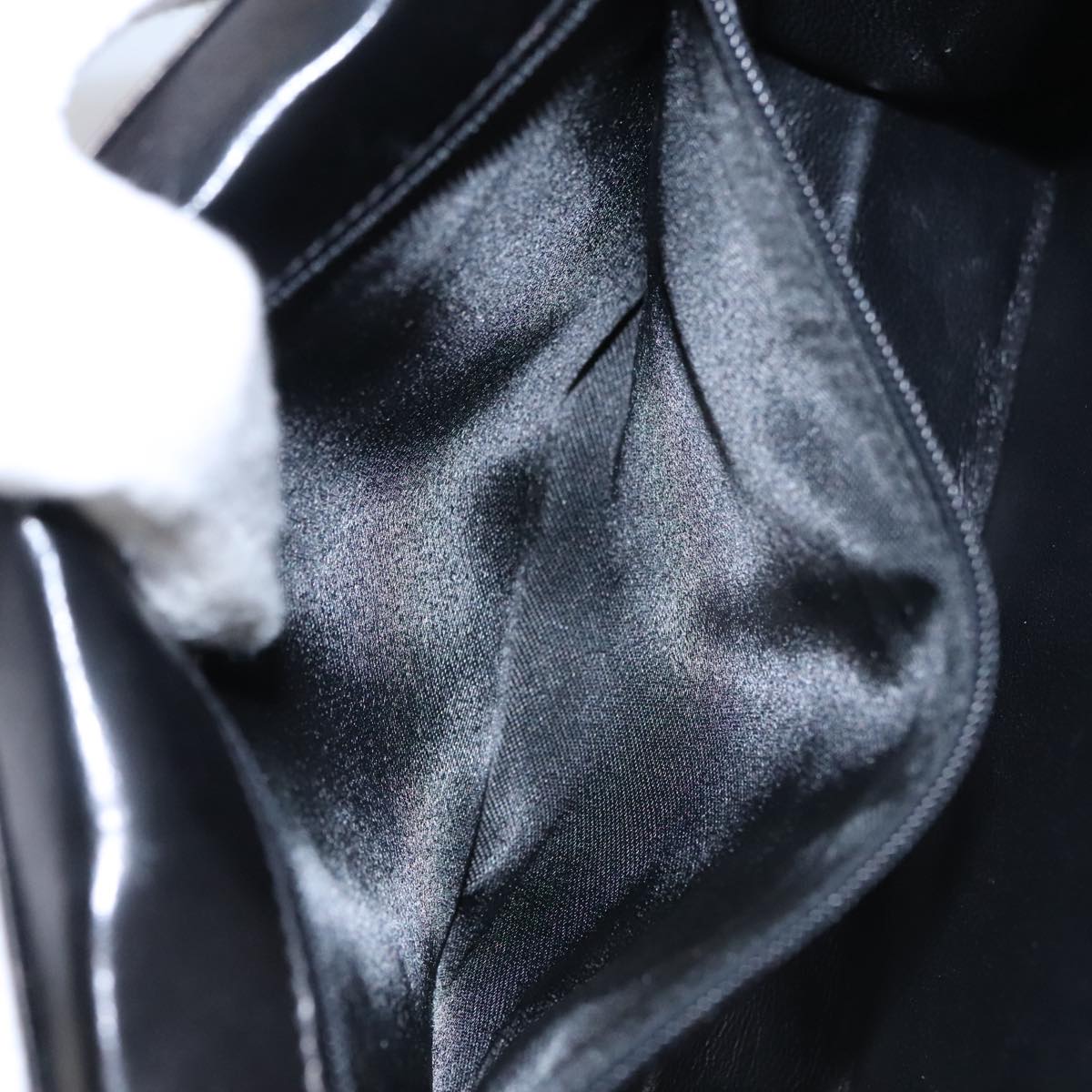 CHANEL Chain Matelasse Shoulder Bag Lamb Skin Gold Black CC Auth bs21032