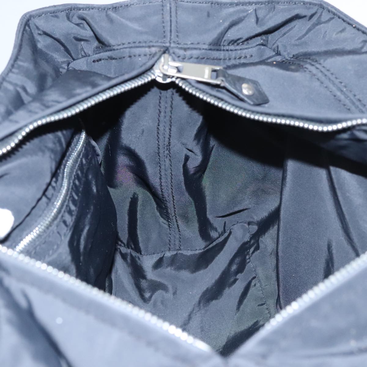 HERMES Acape Luco PM Hand Bag Nylon Black Auth bs21033