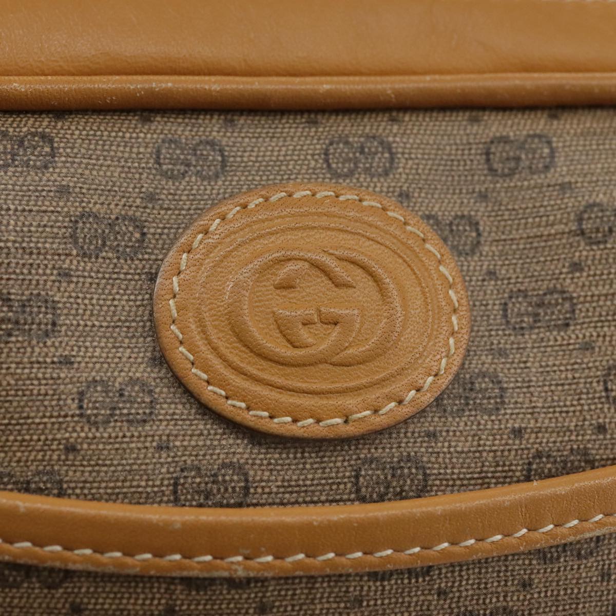 GUCCI Micro GG Supreme Shoulder Bag PVC Beige Gold 007 904 0095 Auth bs21045