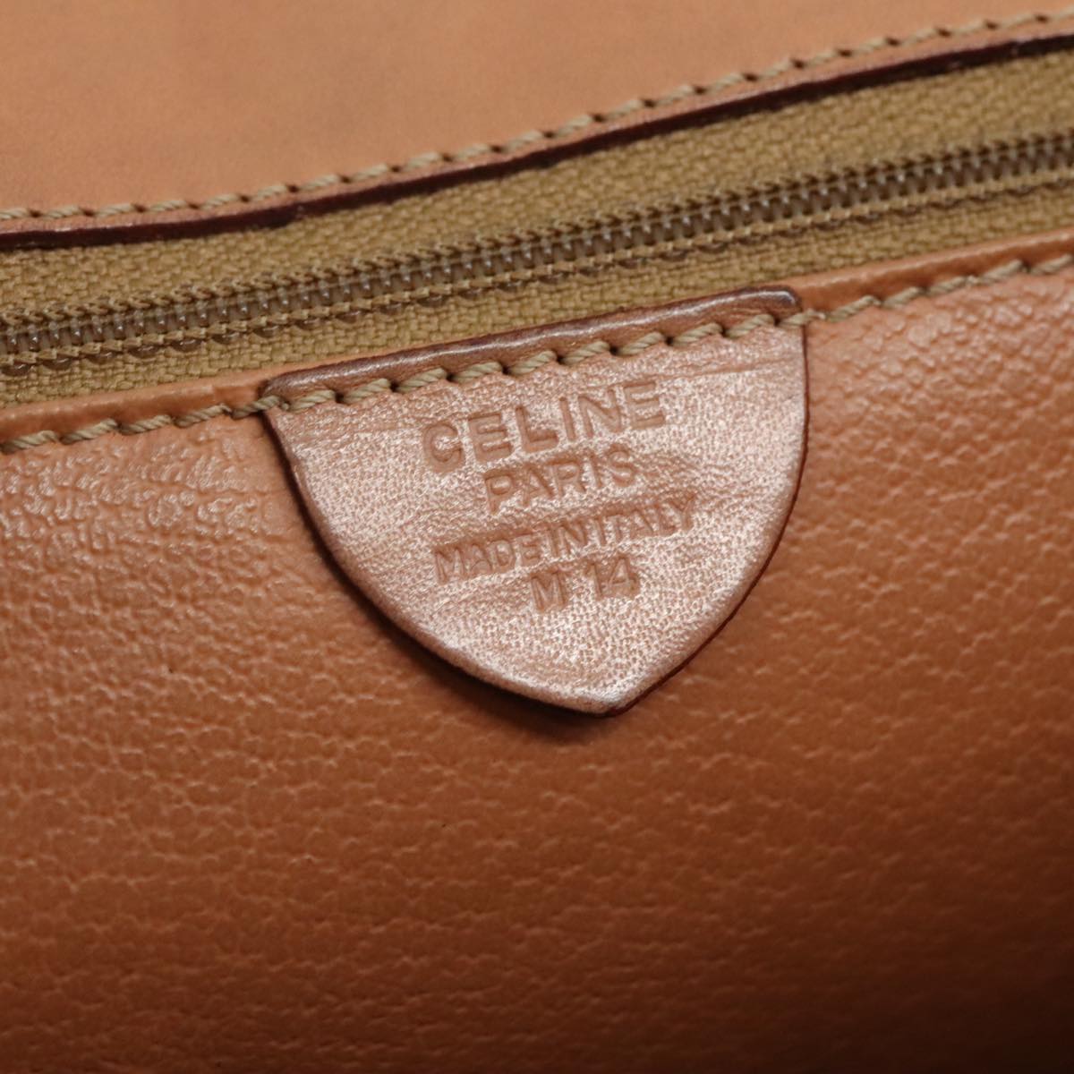 CELINE Macadam Canvas Hand Bag PVC Leather 2way Brown Auth bs21088