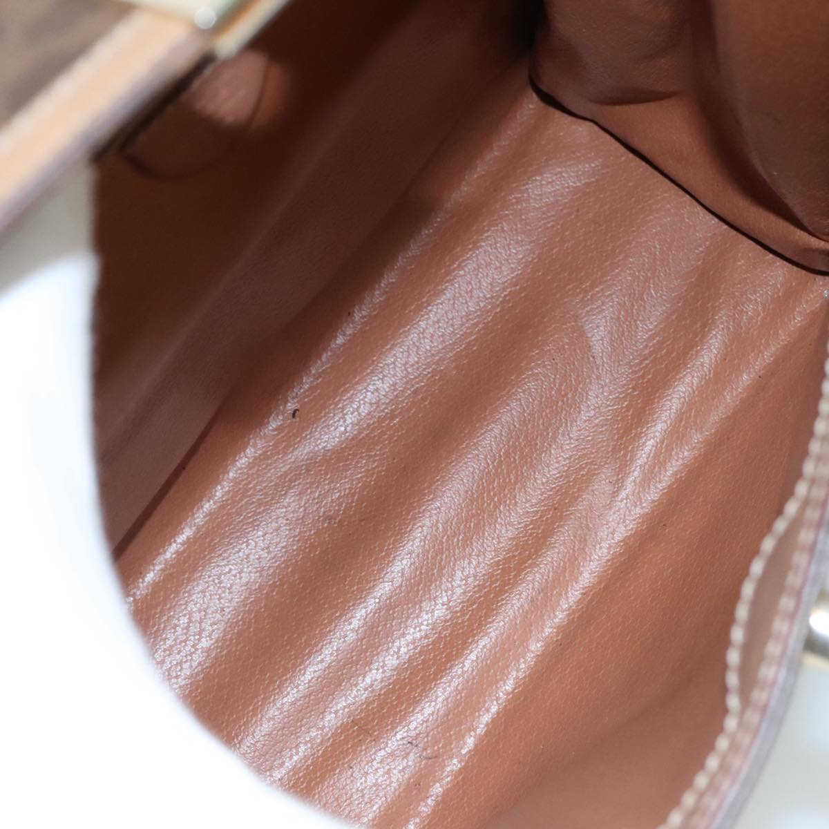 CELINE Macadam Canvas Hand Bag PVC Leather 2way Brown Auth bs21088