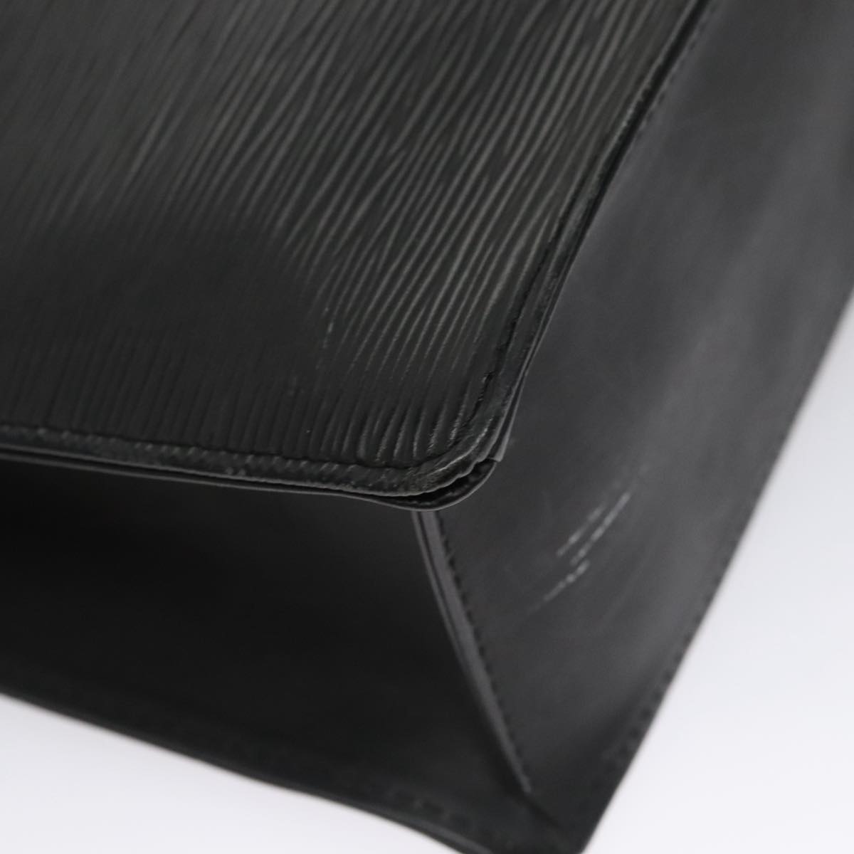 LOUIS VUITTON Epi Sac Plat PM Hand Bag Black M58658 LV Auth bs21108