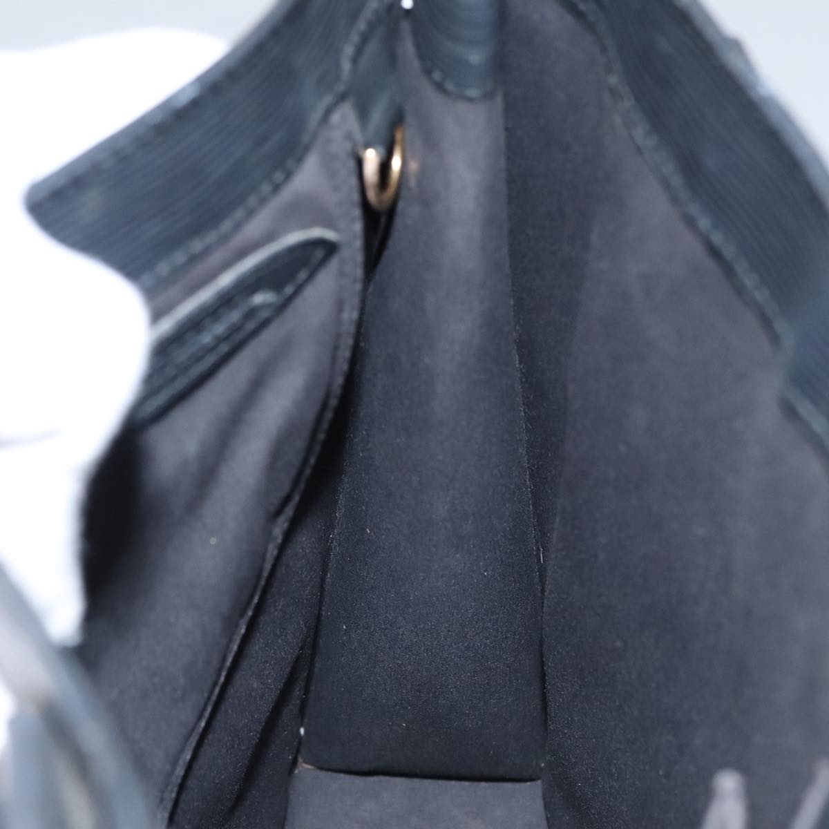 LOUIS VUITTON Epi Sac Plat PM Hand Bag Black M58658 LV Auth bs21108