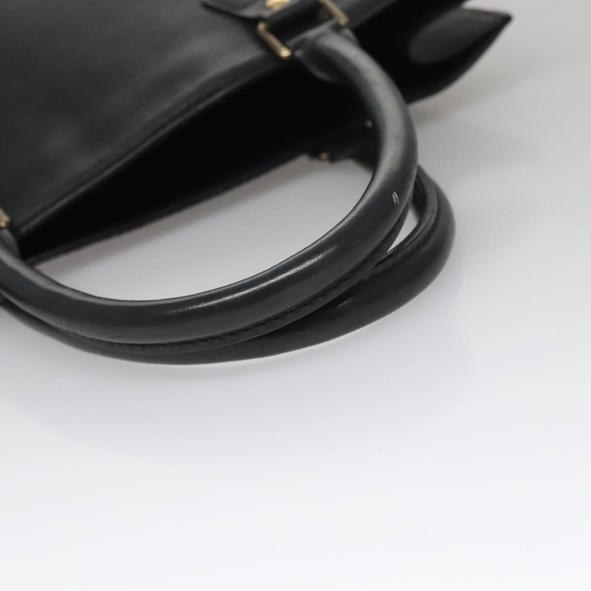 LOUIS VUITTON Epi Sac Plat PM Hand Bag Black M58658 LV Auth bs21108