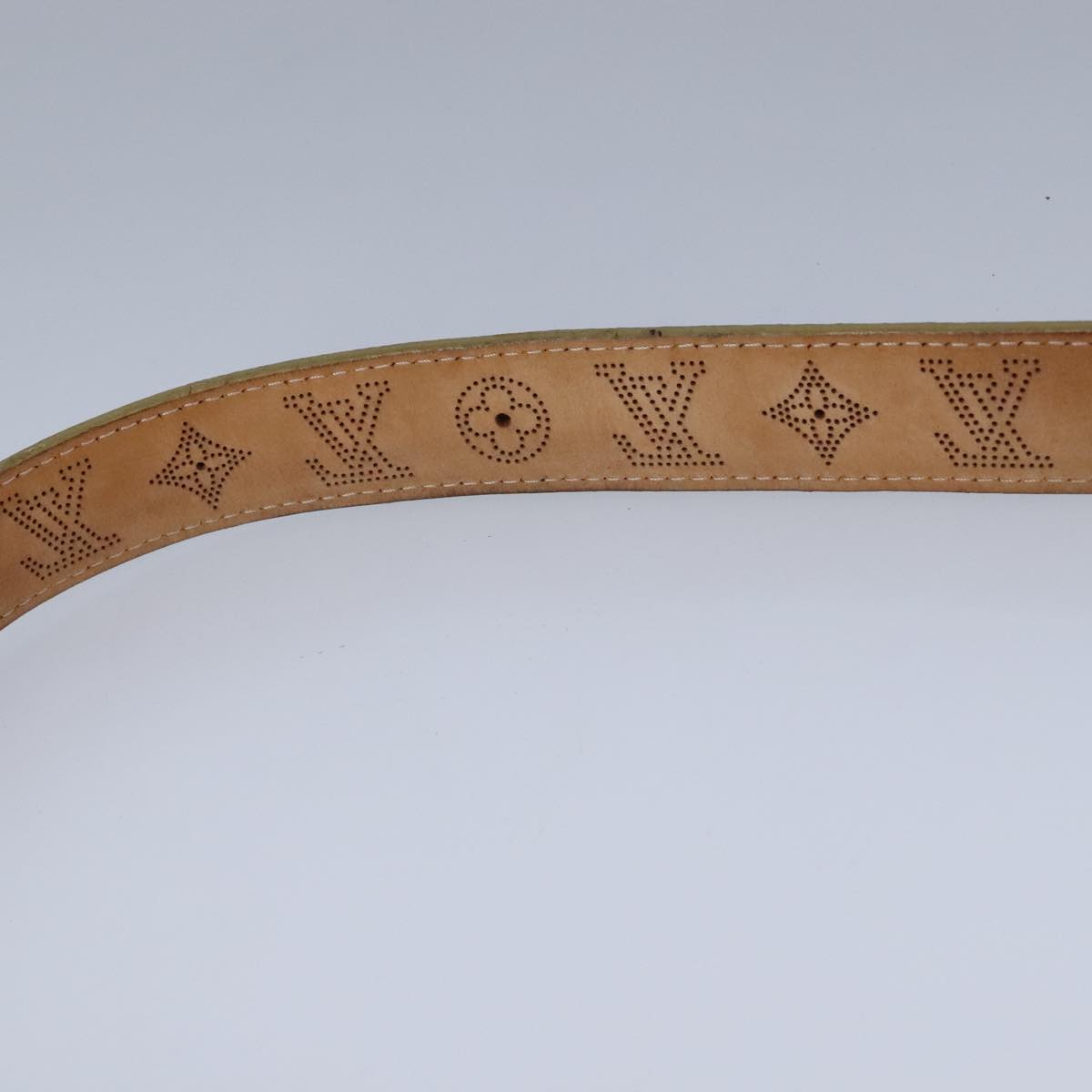 LOUIS VUITTON Monogram Mahina Ceinture Belt 39.8"" Gold M9614W LV Auth bs21109