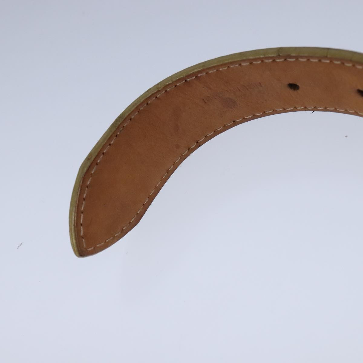 LOUIS VUITTON Monogram Mahina Ceinture Belt 39.8"" Gold M9614W LV Auth bs21109