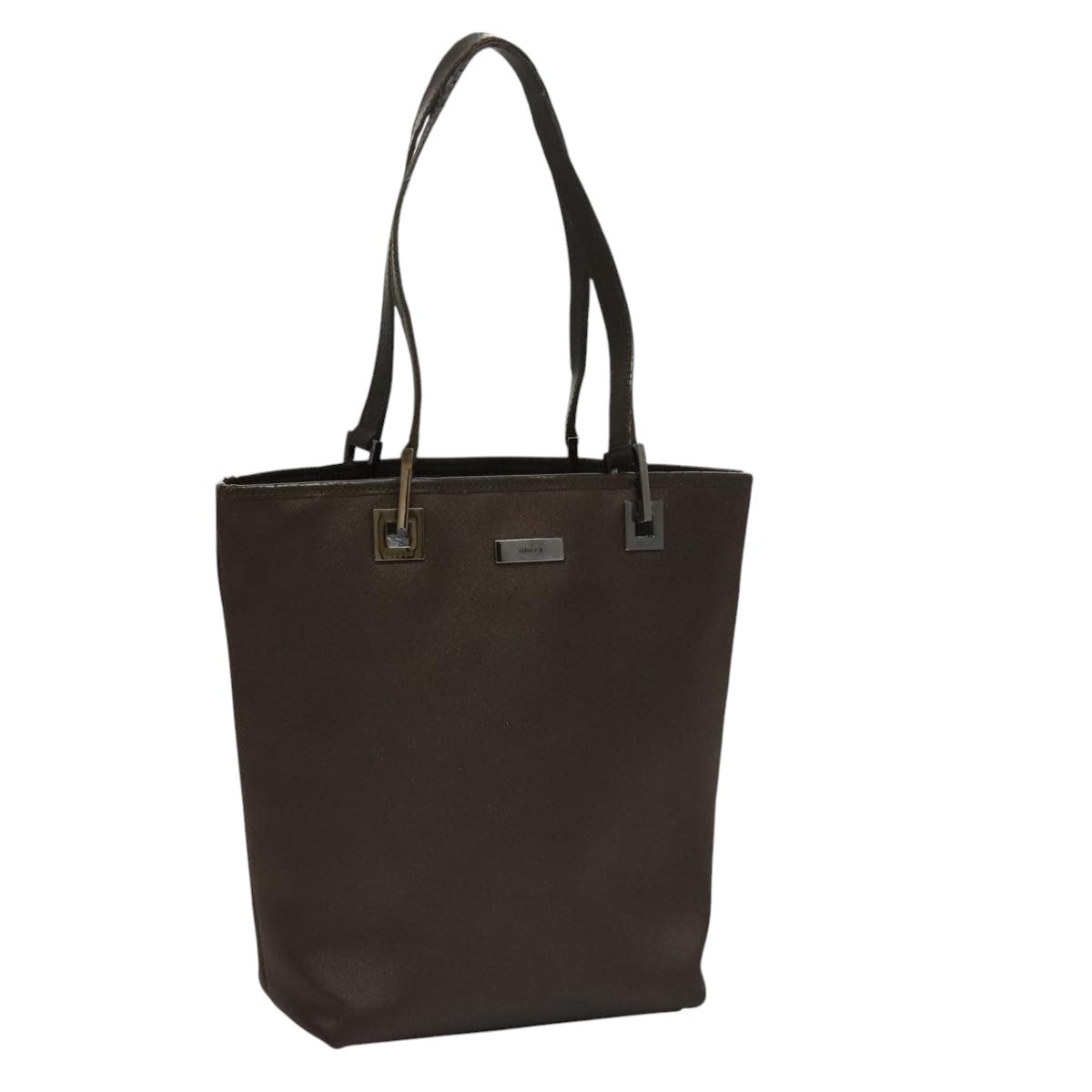 GUCCI Tote Bag Satin Brown 002 1099 Auth bs21178