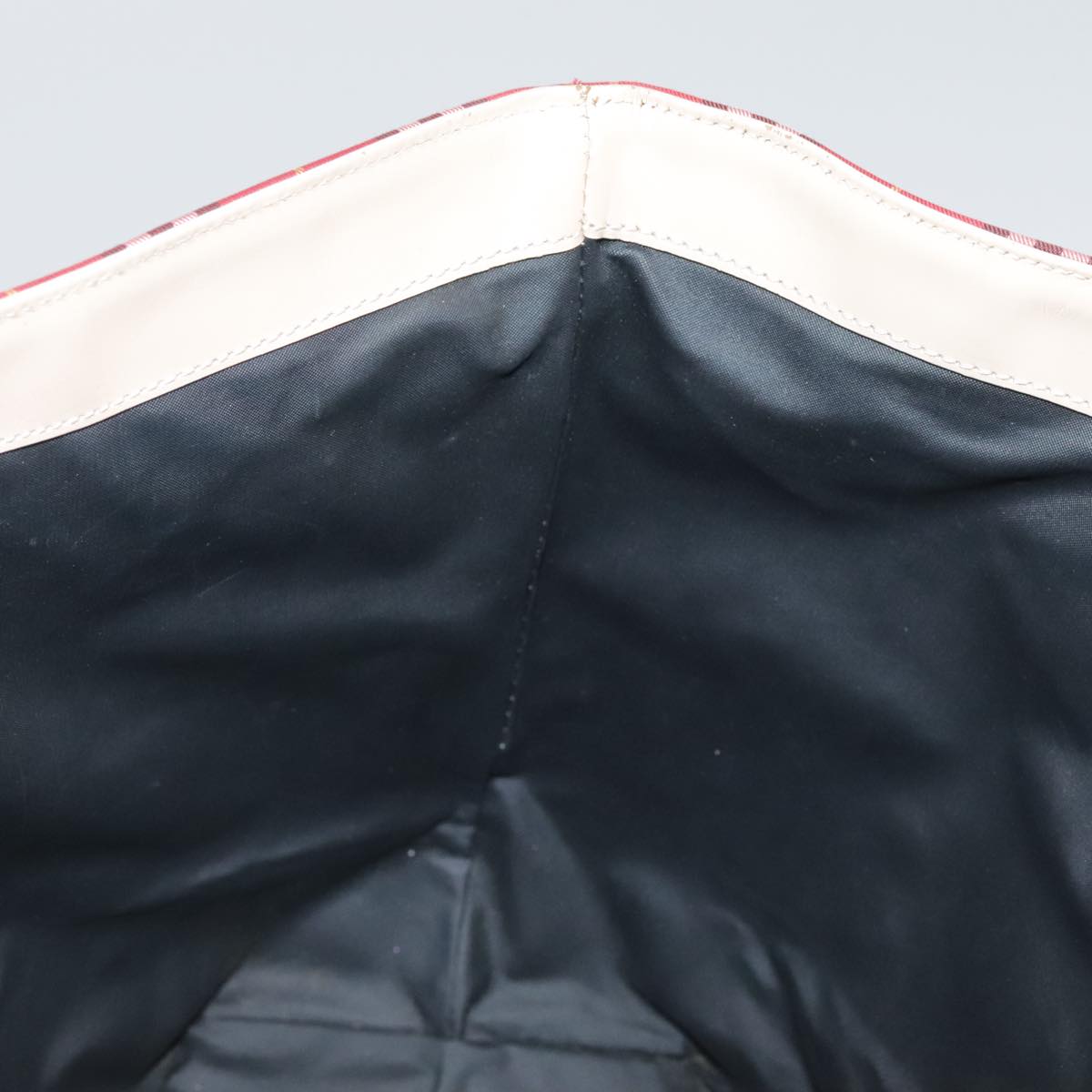 BURBERRY Nova Check Tote Bag Nylon Red Auth bs21181