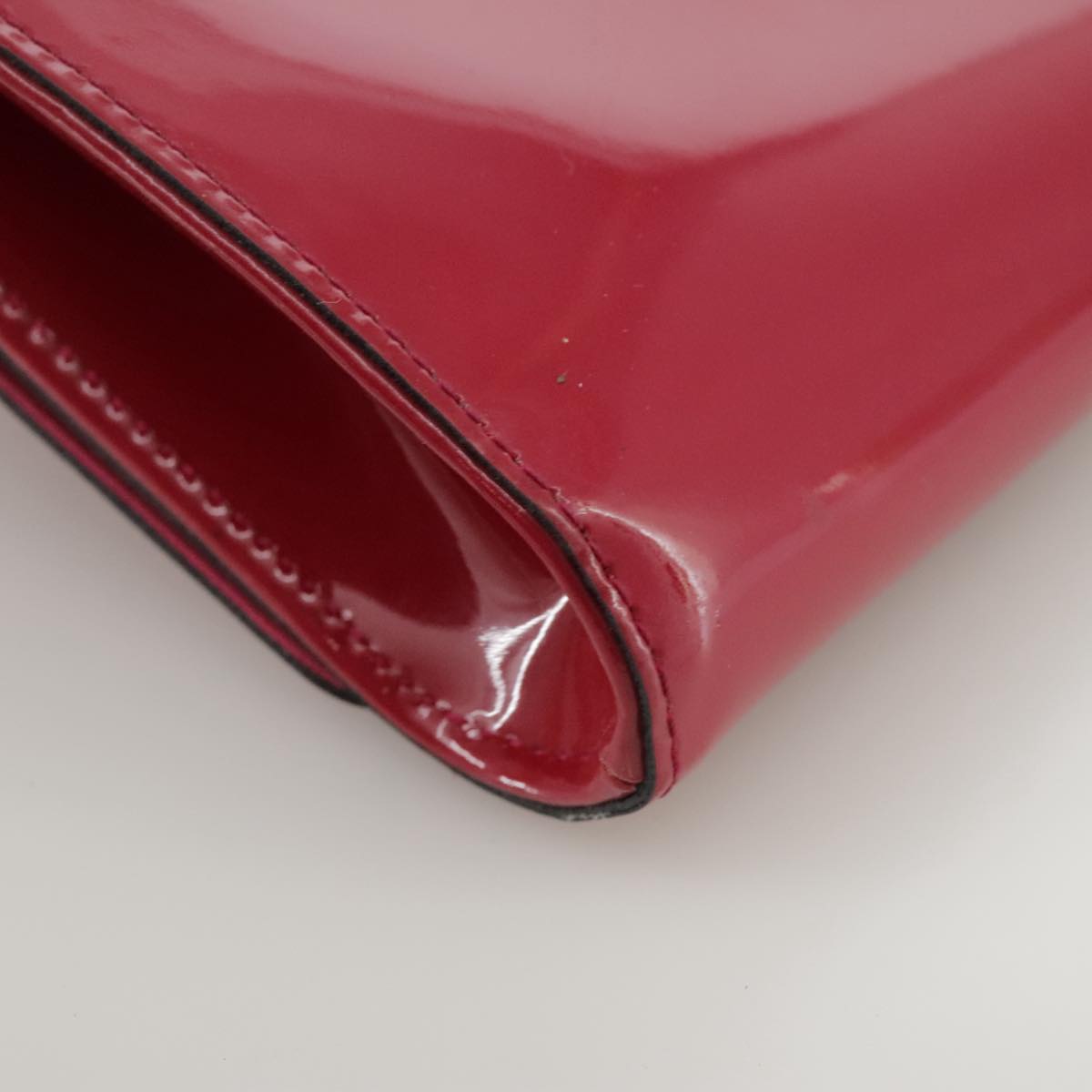 LOUIS VUITTON Pochette Louise EW Bag Patent Rose Andian M94270 LV Auth bs21225V
