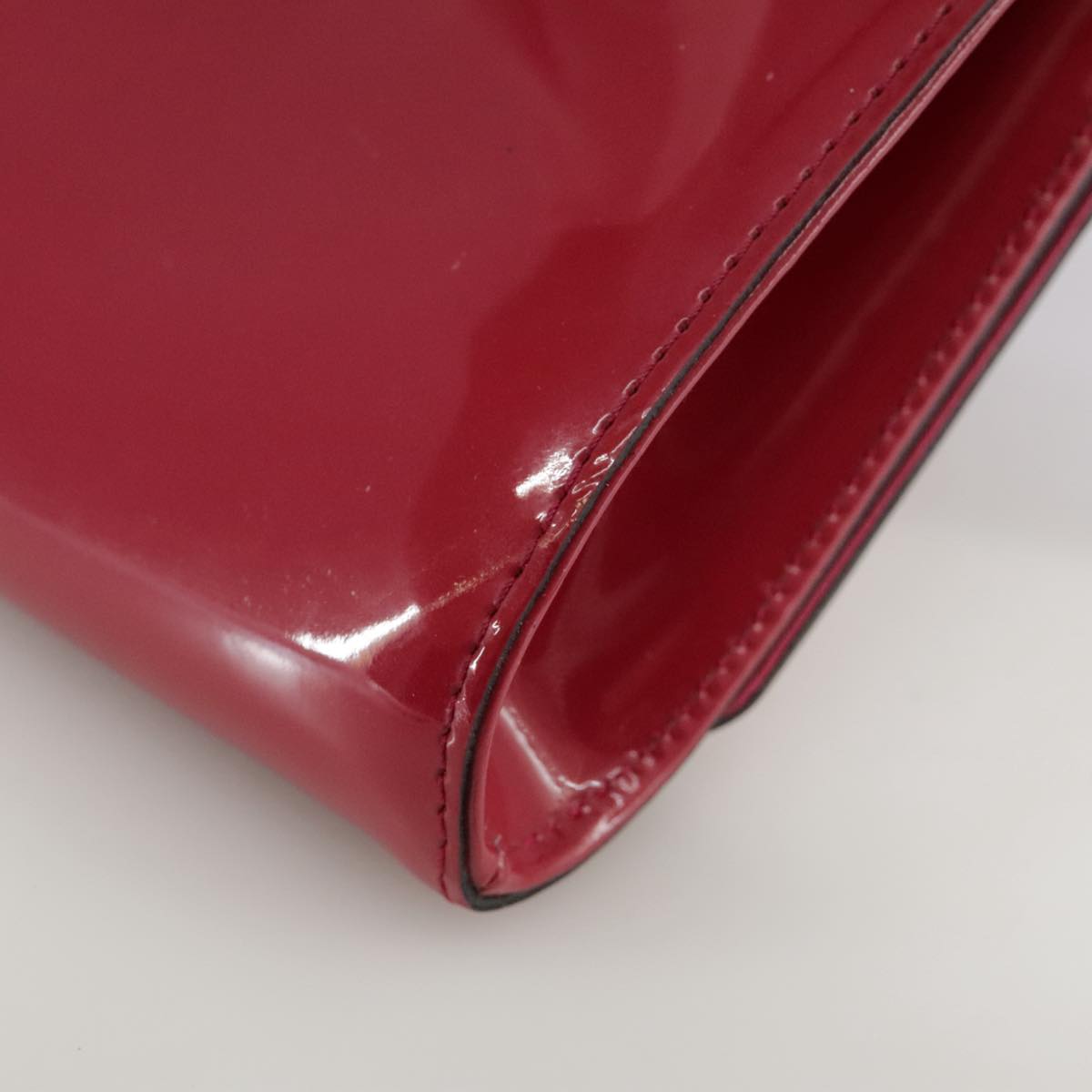 LOUIS VUITTON Pochette Louise EW Bag Patent Rose Andian M94270 LV Auth bs21225V