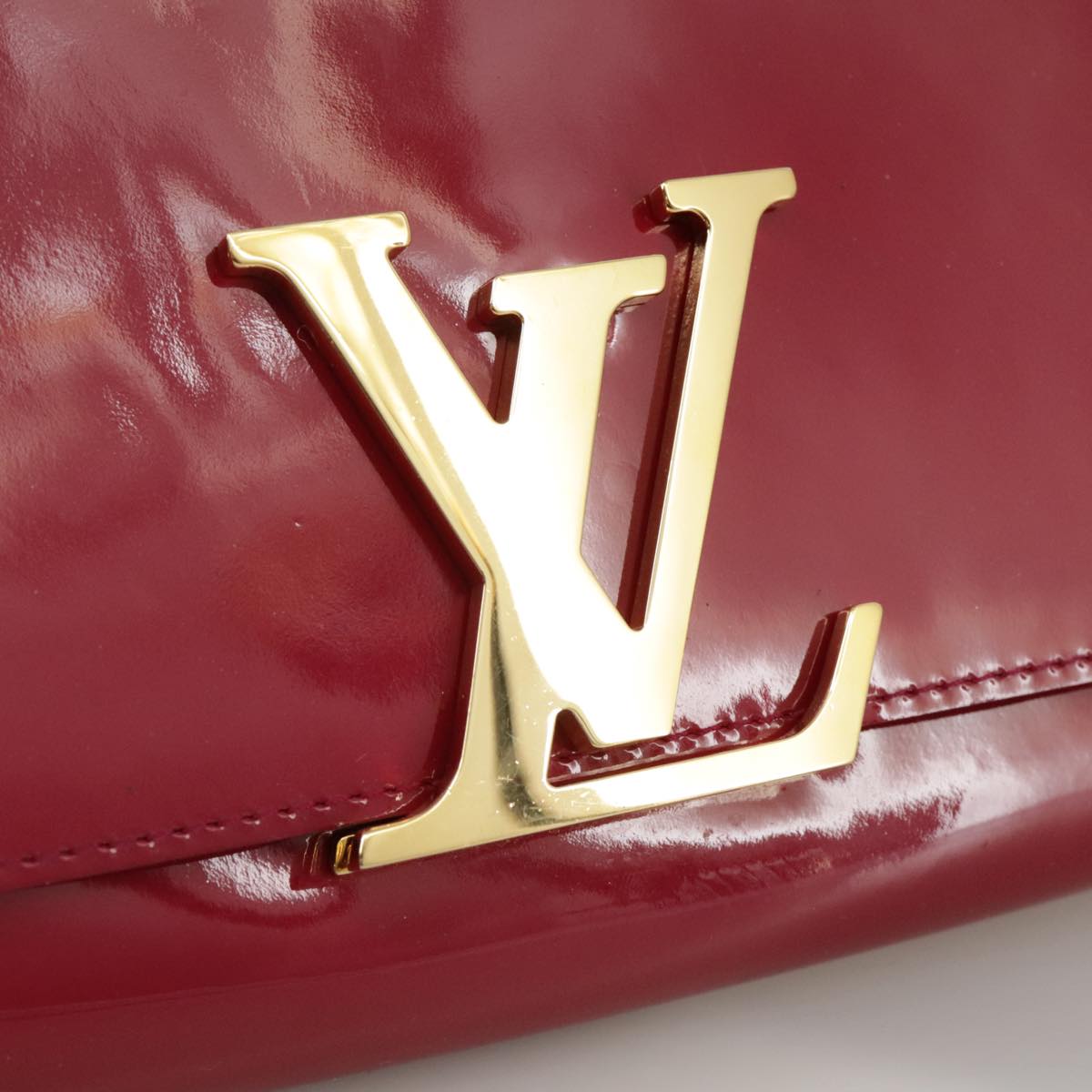 LOUIS VUITTON Pochette Louise EW Bag Patent Rose Andian M94270 LV Auth bs21225V
