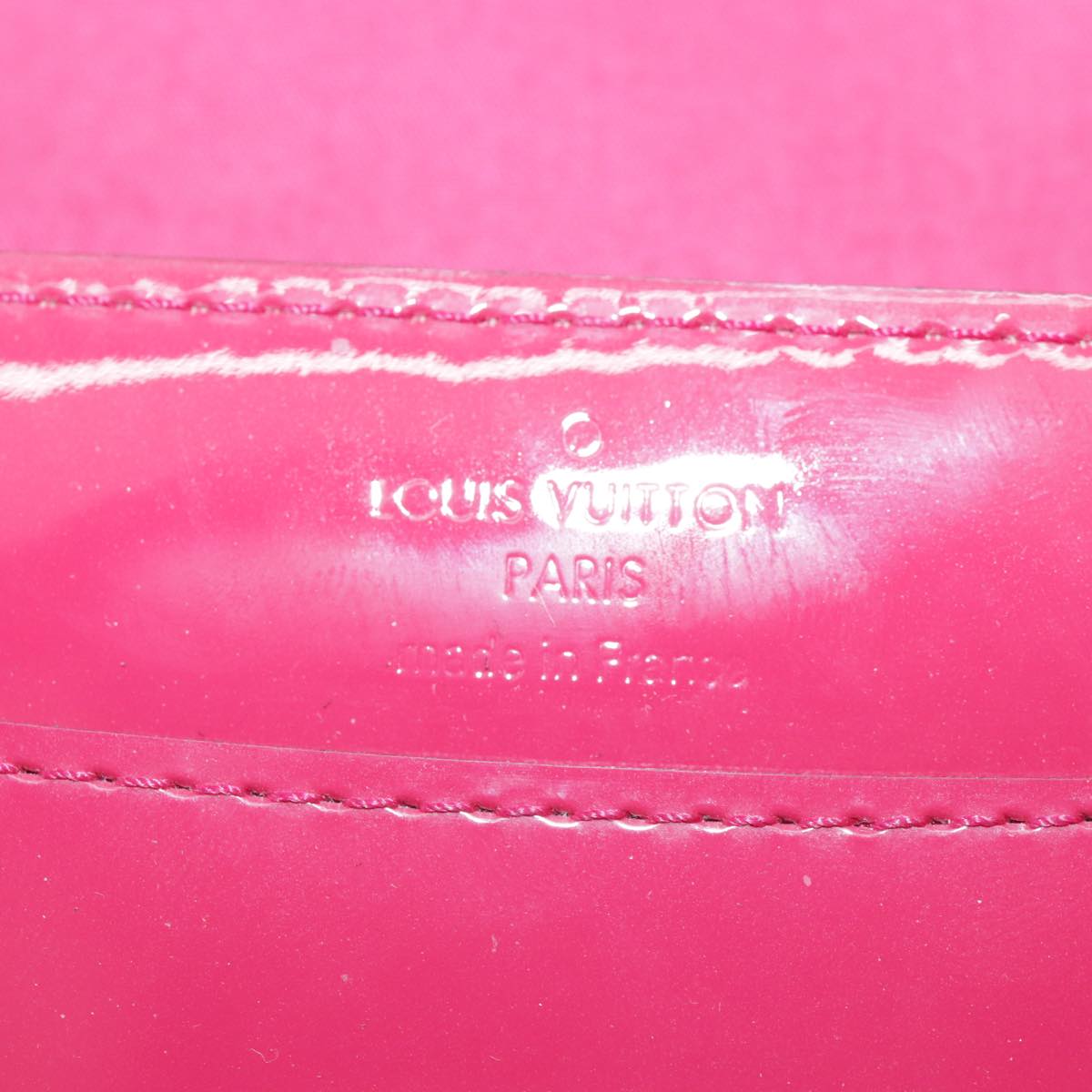 LOUIS VUITTON Pochette Louise EW Bag Patent Rose Andian M94270 LV Auth bs21225V