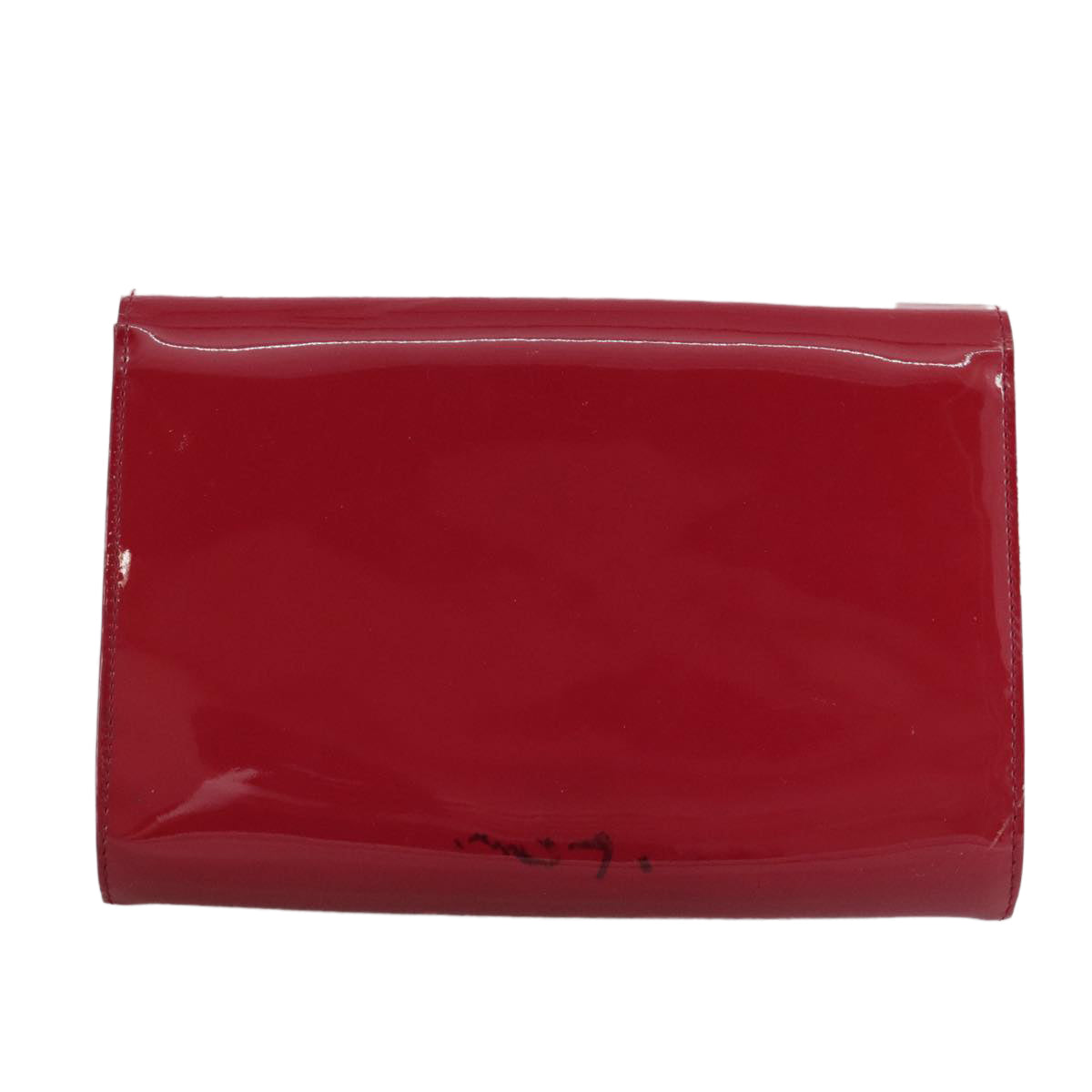 LOUIS VUITTON Pochette Louise EW Bag Patent Rose Andian M94270 LV Auth bs21225V