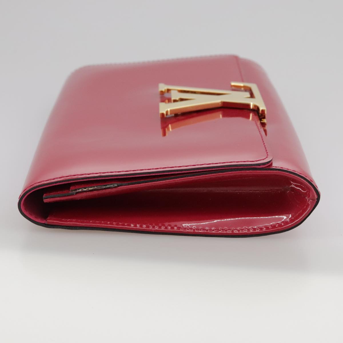 LOUIS VUITTON Pochette Louise EW Bag Patent Rose Andian M94270 LV Auth bs21225V